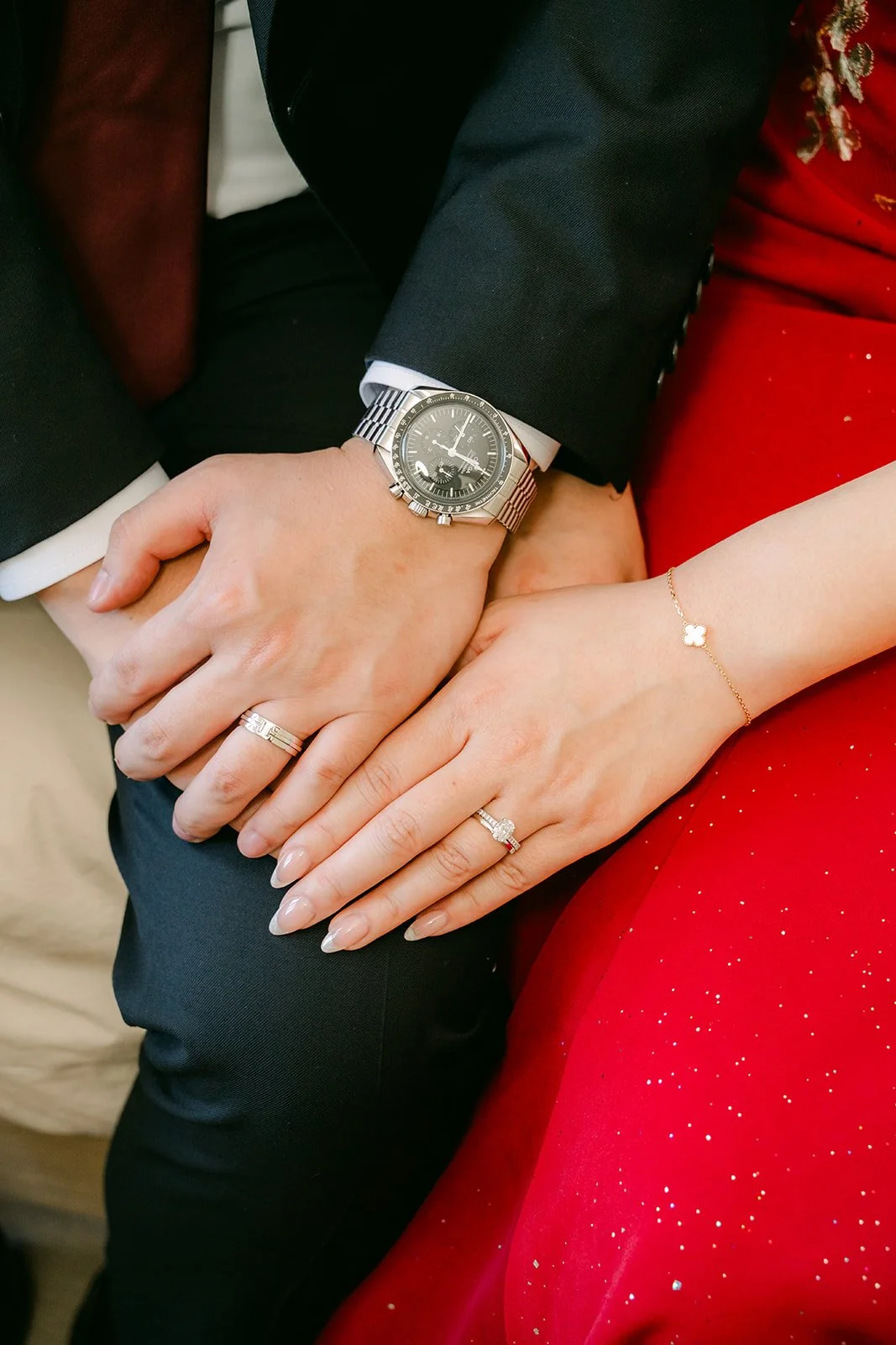 Ken holding Pauline's hand.