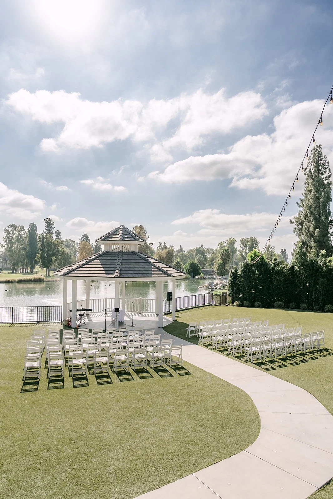 The gazebo ceremony site at Almansor Court