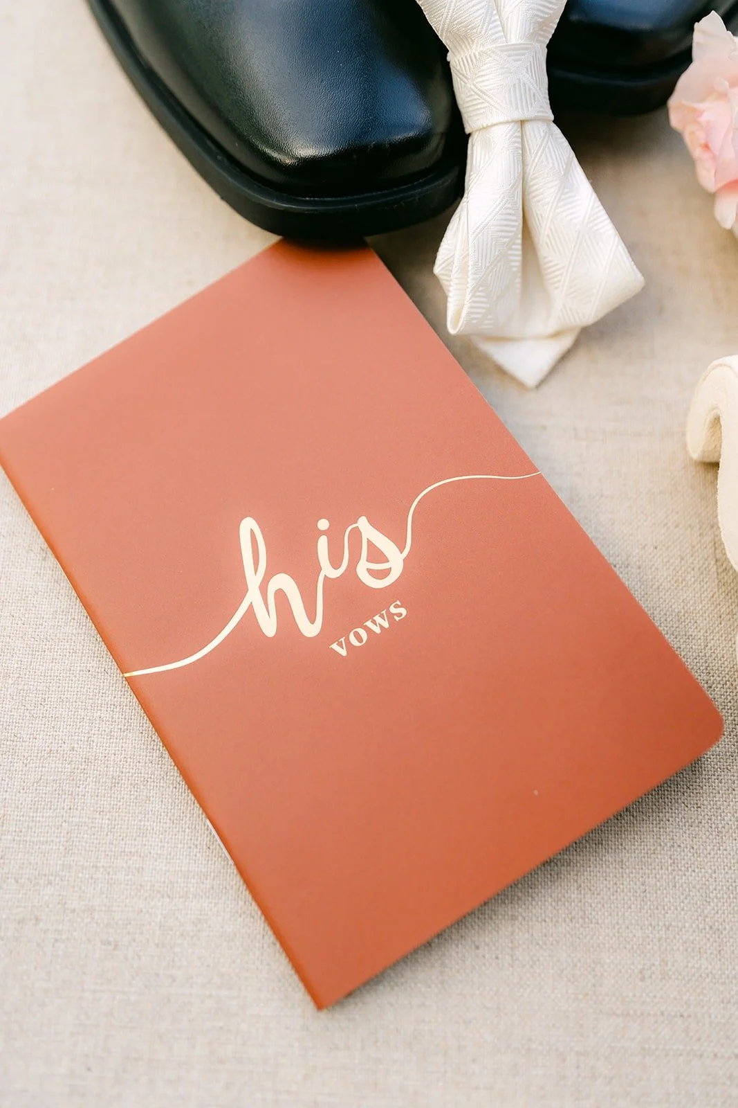 Chungman's vow book with his bow tie