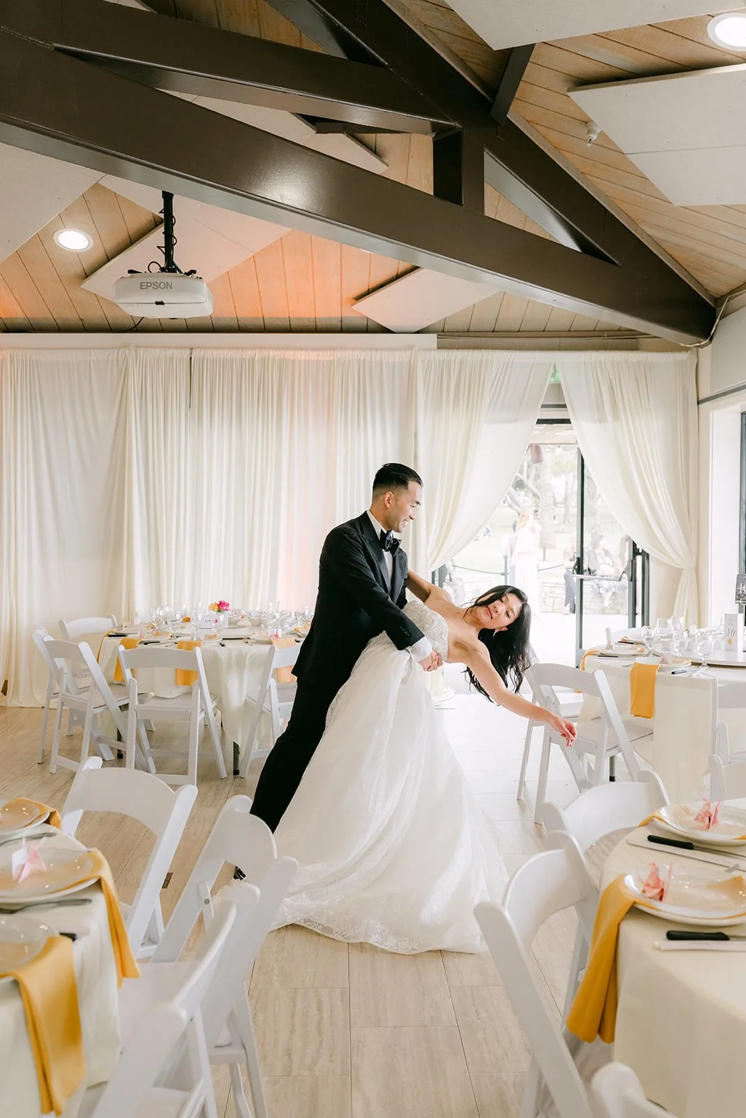 Kim and Vincent's choreographed first dance in the reception hall