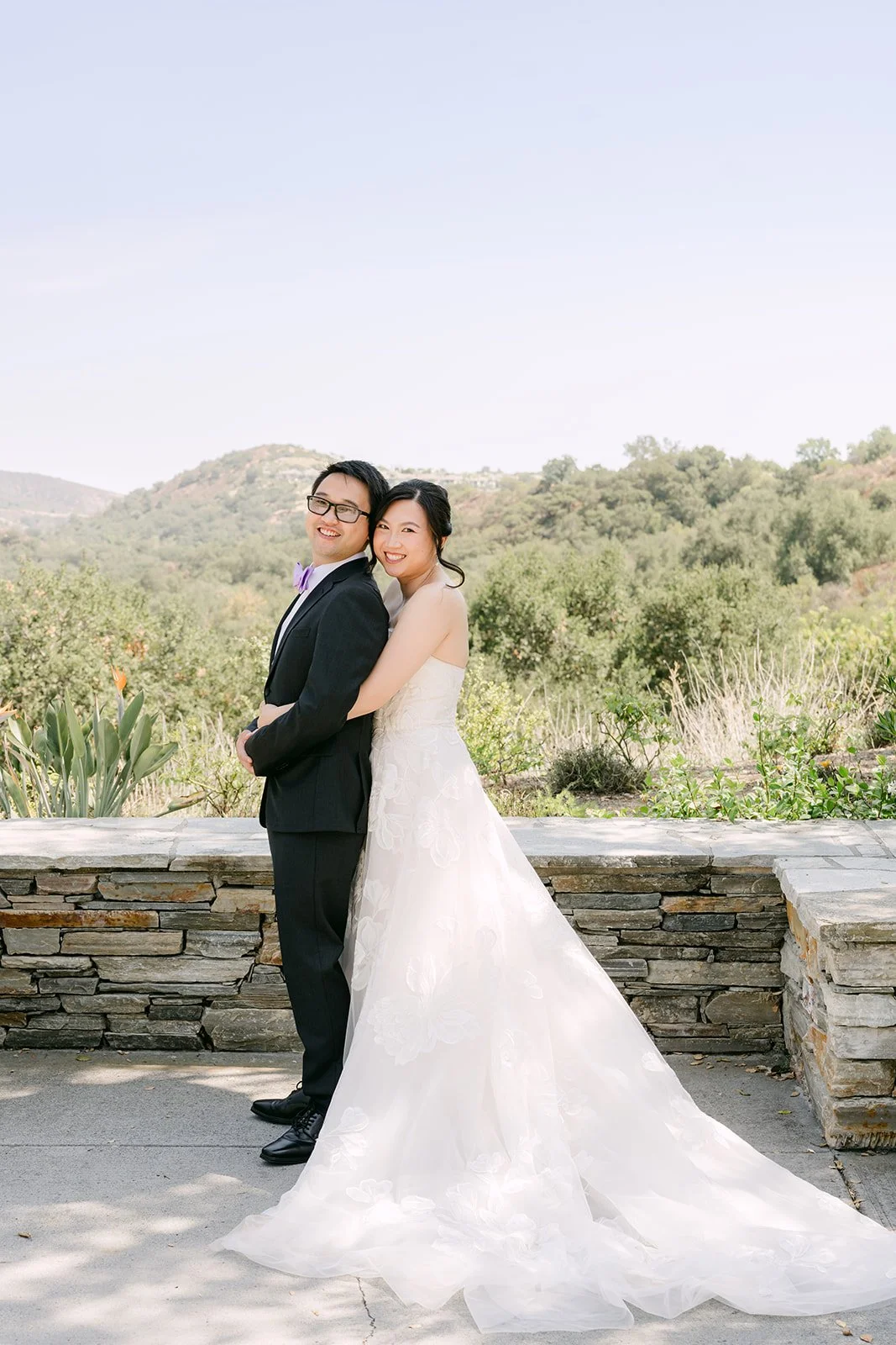 Mary and Patrick on the terrace overlooking the canyon