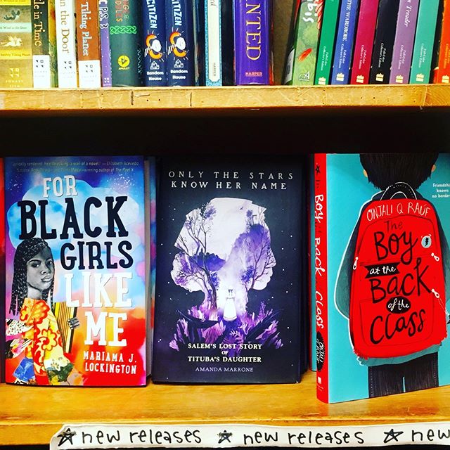 So excited to see @forblackgirlslikeme on the shelf at @greenapplebooks !!!