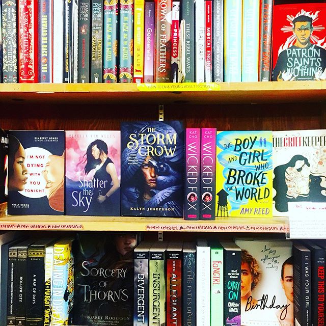 So many good new diverse YA books at our local Indi bookstore, @greenapplebooks !