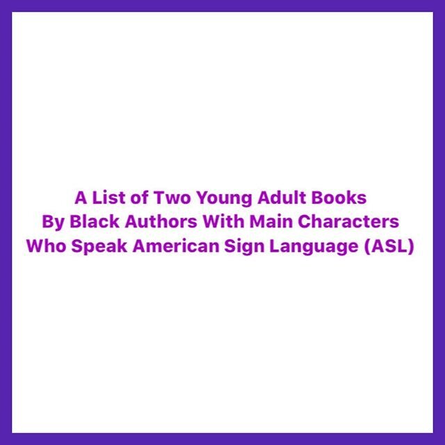New book lists up on Everybody Books! Find 2 Young Adult Books By Black Authors With Main Characters Who Speak American Sign Language (ASL)! Link in bio: https://linktr.ee/everybodybooks
#BlackLivesMatter
#blackstoriesmatter 
#americansignlanguage 
#
