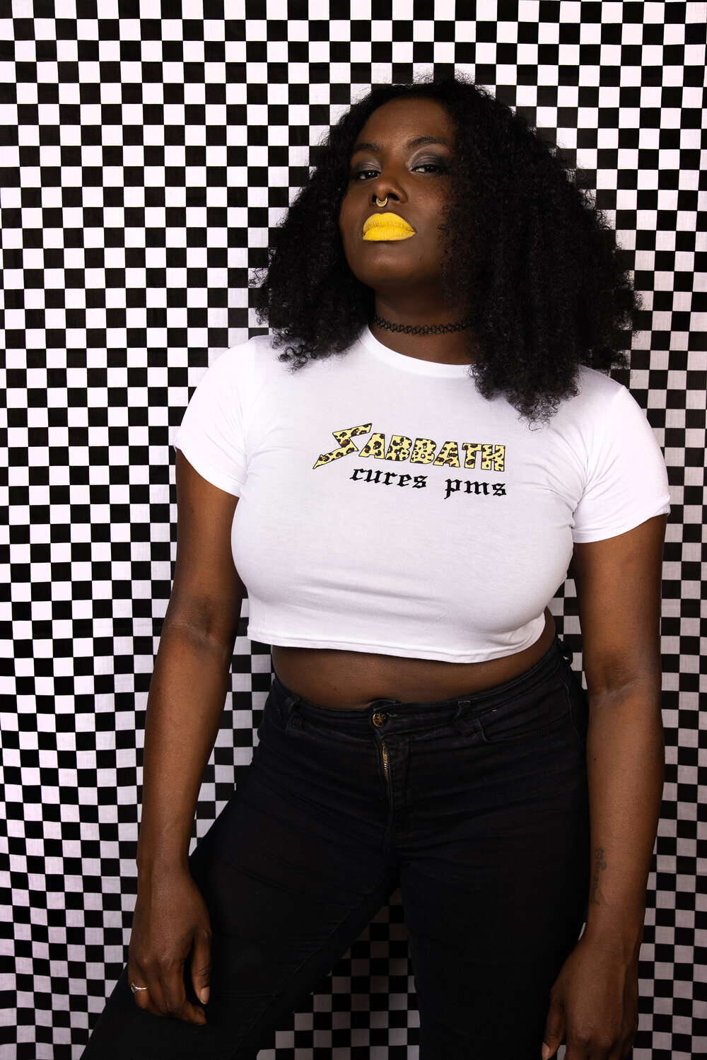 Sabbath Cures PMS Crop Top — Carmine & Hayworth Vintage Sabbath Cures PMS Crop Top — Carmine & Hayworth Vintage