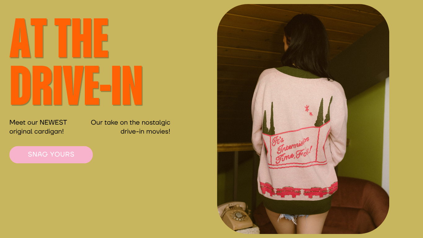 At the Drive-In Knit Cardigan Banner.png