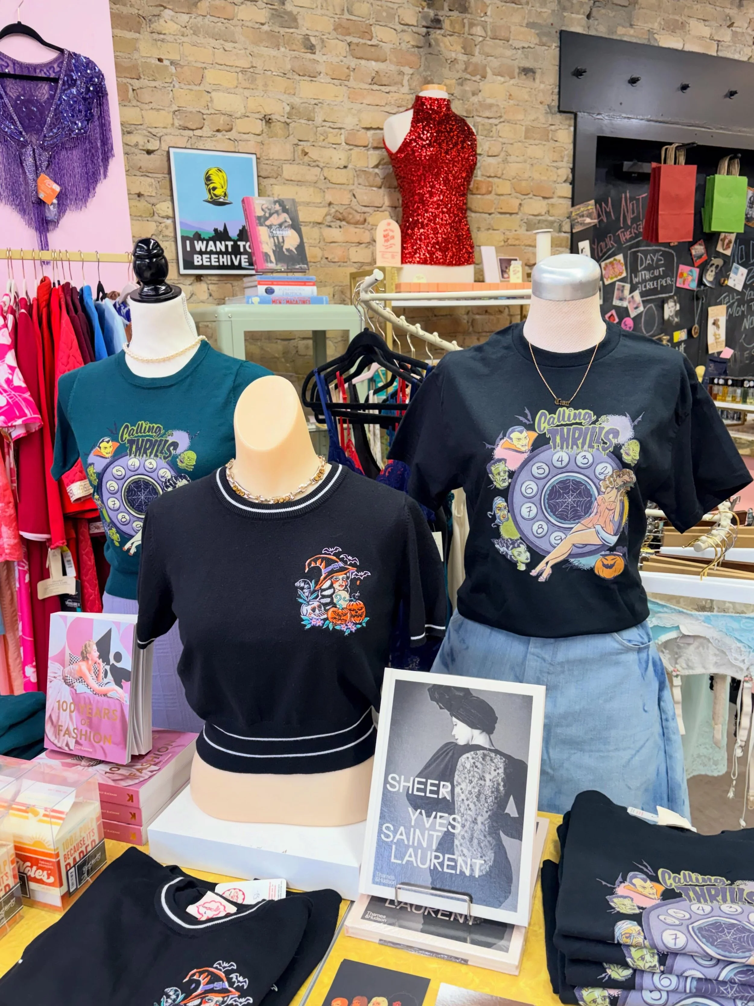 🖤 CHILLS &amp; THRILLS 💚 

Meet the latest spooky beauties from @mischief_made_me 🎃 

OPEN 11-5

#carmineandhayworth