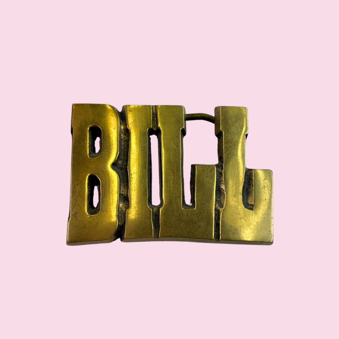 BIG BRASS 1970s Personalized Belt Buckle "Bill"