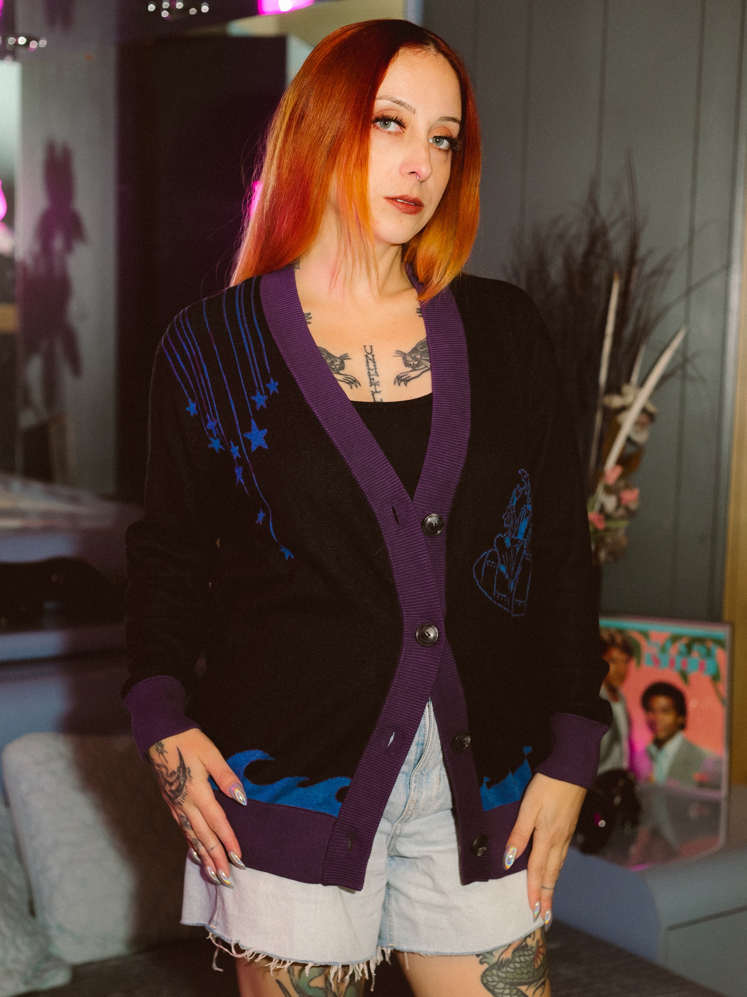 TONIGHT, TONIGHT Retro Style Knit Cardigan