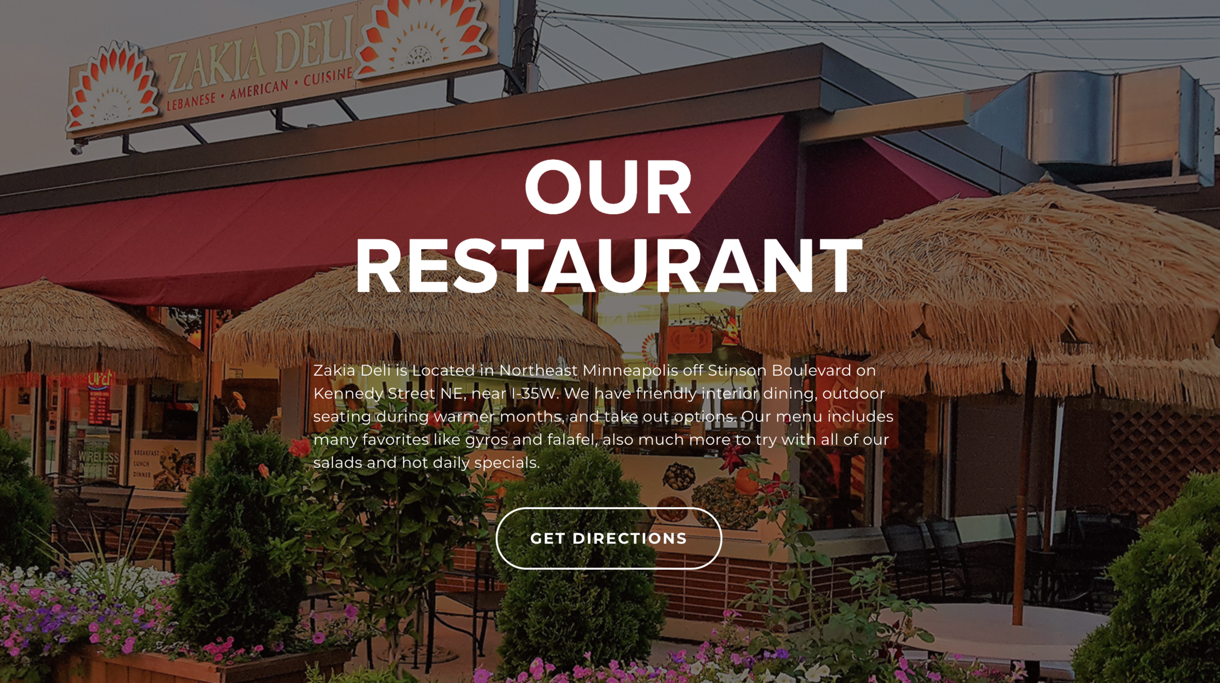 Zakia Deli Our Restaurant Section