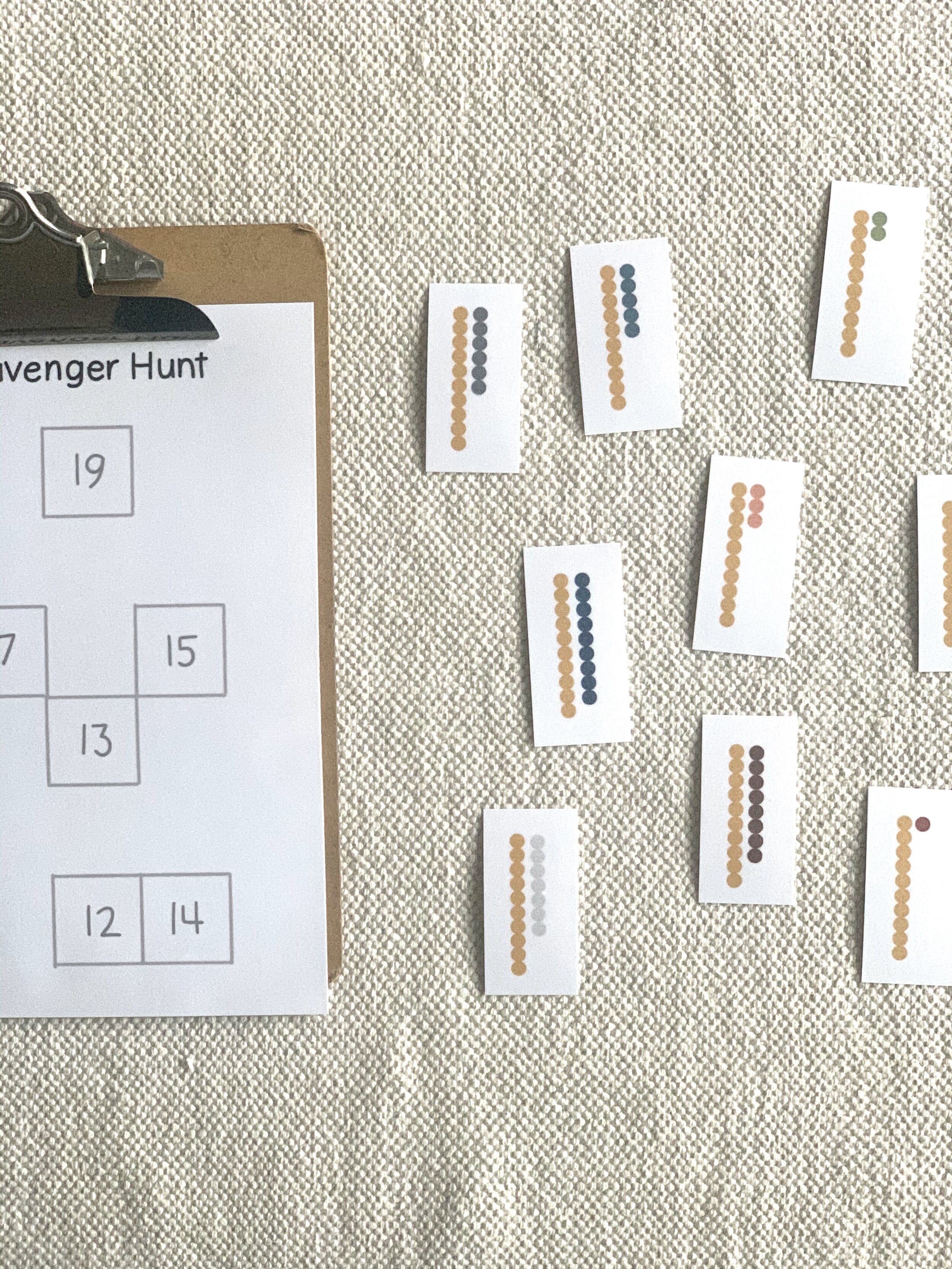 Teens Scavenger Hunt/Number Match