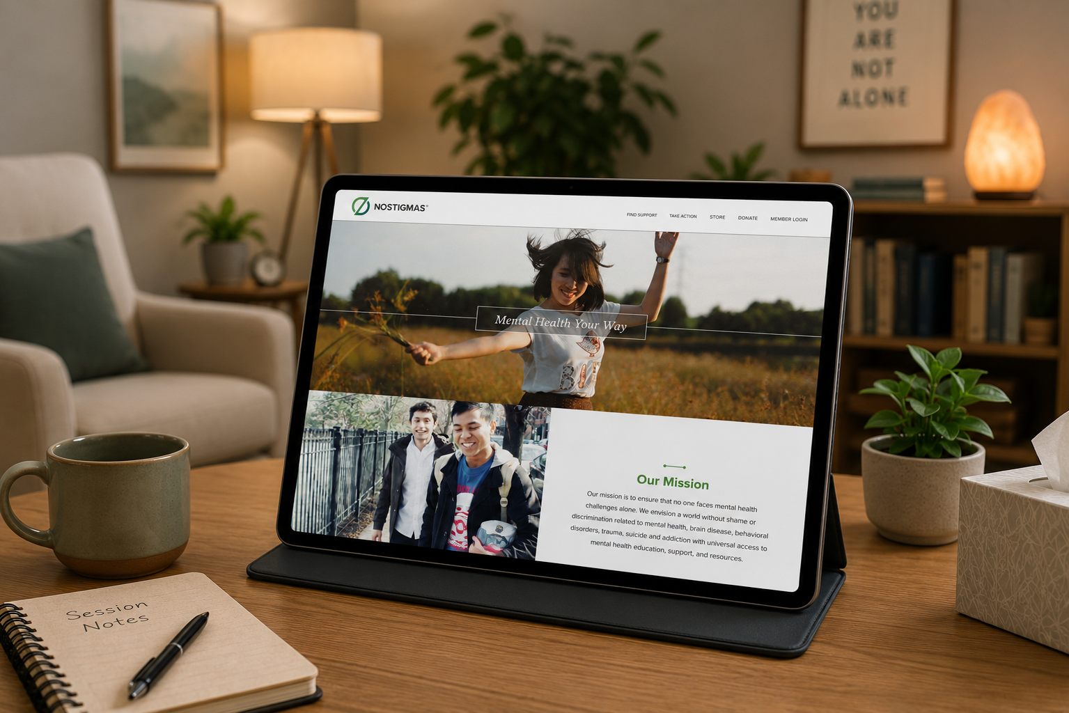 NoStigmas Landing Page