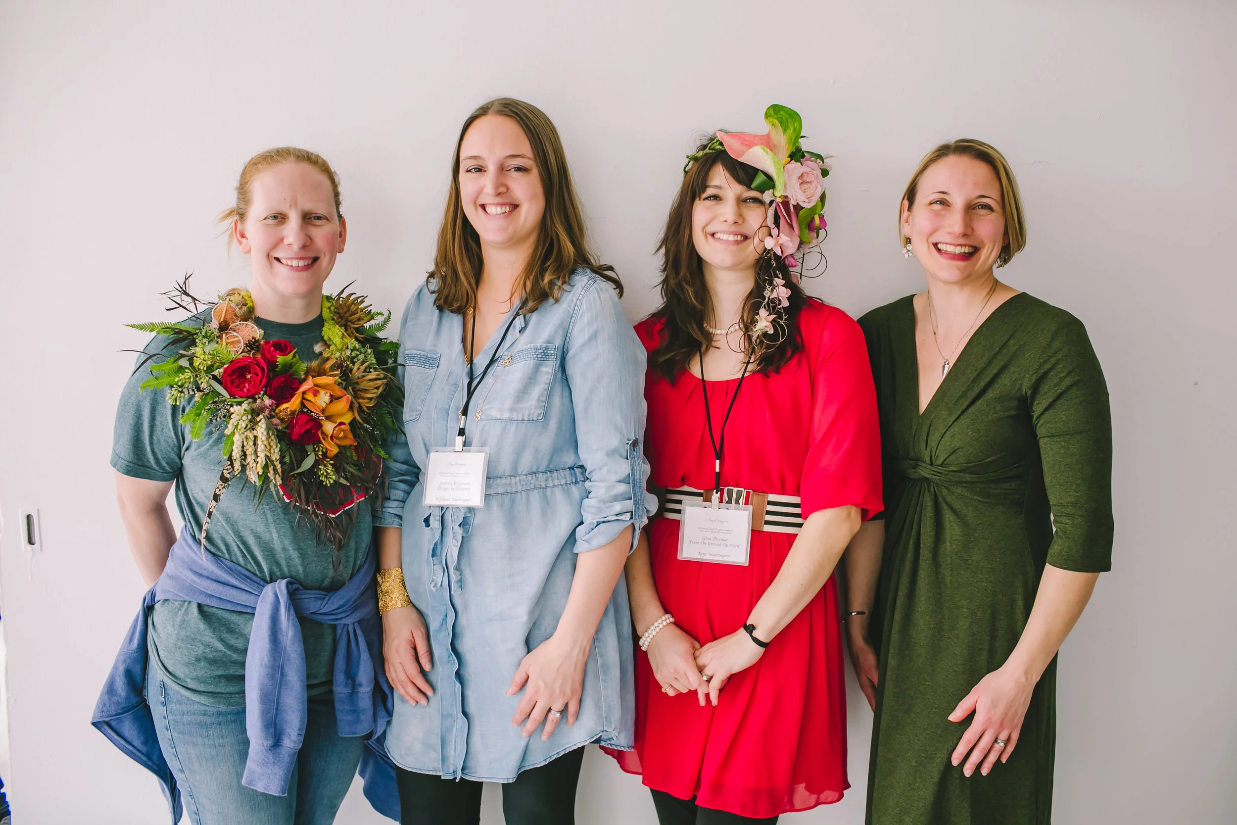 Andrea Grist, Courtney Kroymann, Gina Thresher, Alison Ellis- Chapel Designers NYC 2016 Photo: Amanda Domouchelle