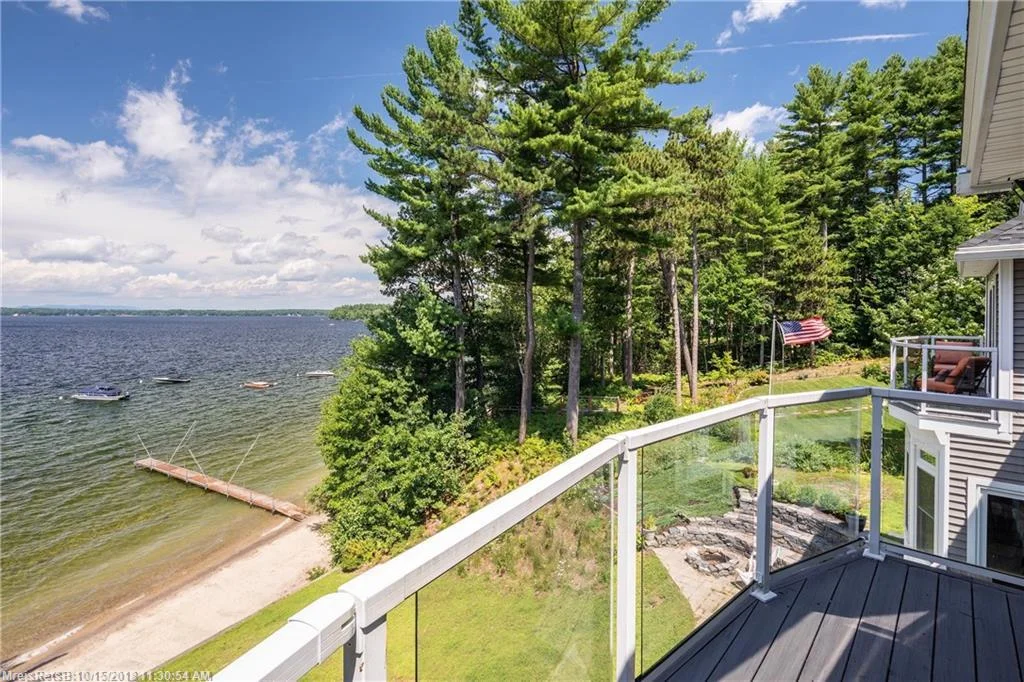 Custom deck lake house