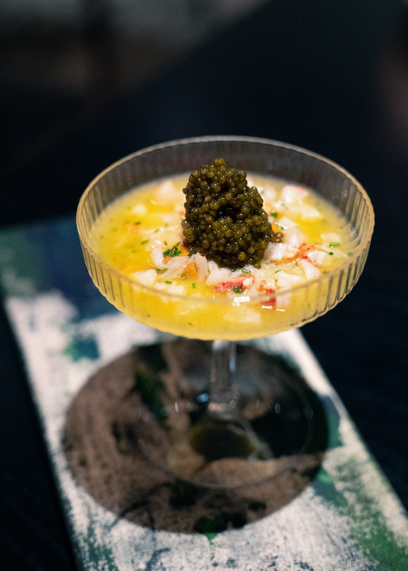 Caviar, Golden Osetra, Grilled Lobster Butter with Creamed Sunchokes