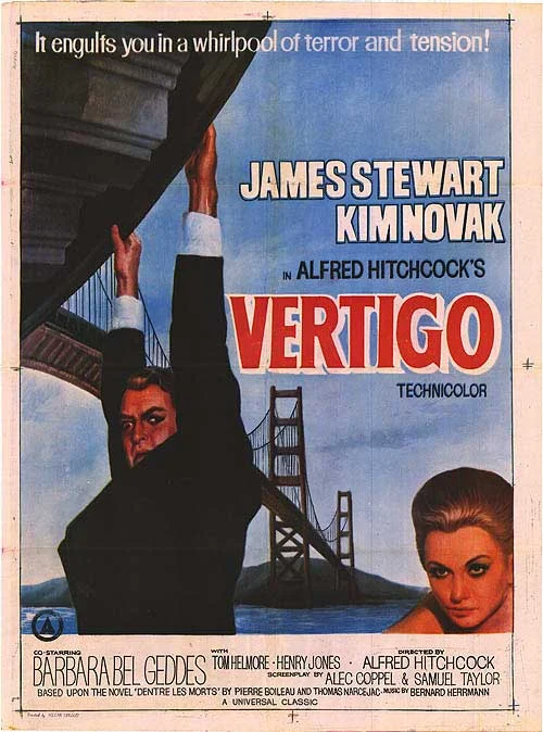 — VERTIGO An ex-police officer who suffers from an intense fear of heights is hired to prevent an old friend's wife from committing suicide, but all is not as it seems. Hitchcock's haunting, compelling masterpiece is uniquely revelatory about the director's own predilections and hang-ups and is widely considered to be one of his masterworks.