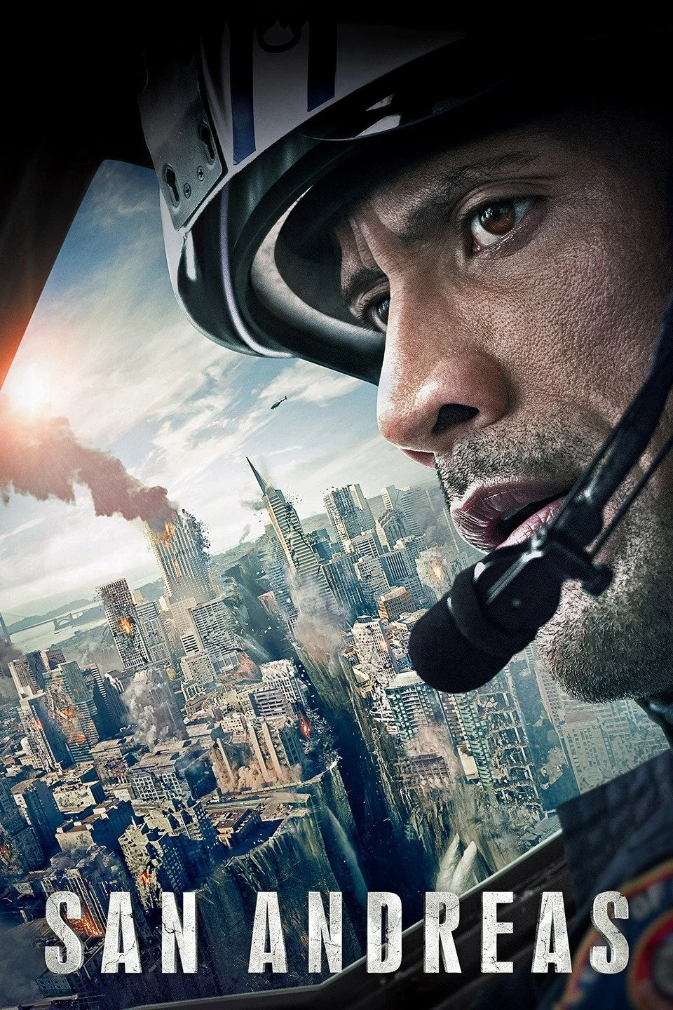 — SAN ANDREAS A seemingly ideal day turns disastrous when California's notorious San Andreas fault triggers a devastating, magnitude 9 earthquake, the largest in recorded history. As the Earth cracks open and buildings start to crumble, Ray Gaines (Dwayne Johnson), an LAFD search-and-rescue helicopter pilot, must navigate the destruction from Los Angeles to San Francisco to bring his estranged wife (Carla Gugino) and their only daughter (Alexandra Daddario) to safety.