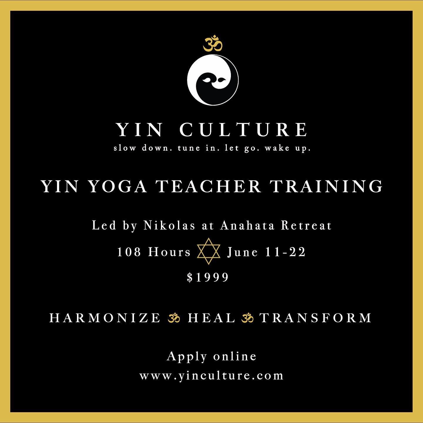 The mission of Yin Culture is to be a harmonising force in the world. The Yin Culture system uses the practices of yin yoga asana, pranayama, meditation and mantra to create space for transformation.

This training is not just for yoga teachers or pe