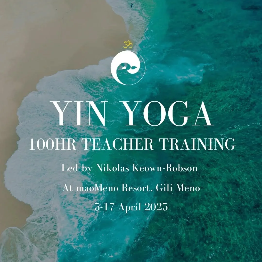 Yin Yoga Teacher Training

Journey to the peaceful island of Gili Meno, 1 hour by boat from Bali.

No cars or motorbikes just bicycles and beach walks.

Soak up the sun and swim in the beautiful, clean azure blue ocean.&nbsp;

12 nights &amp; 13 days