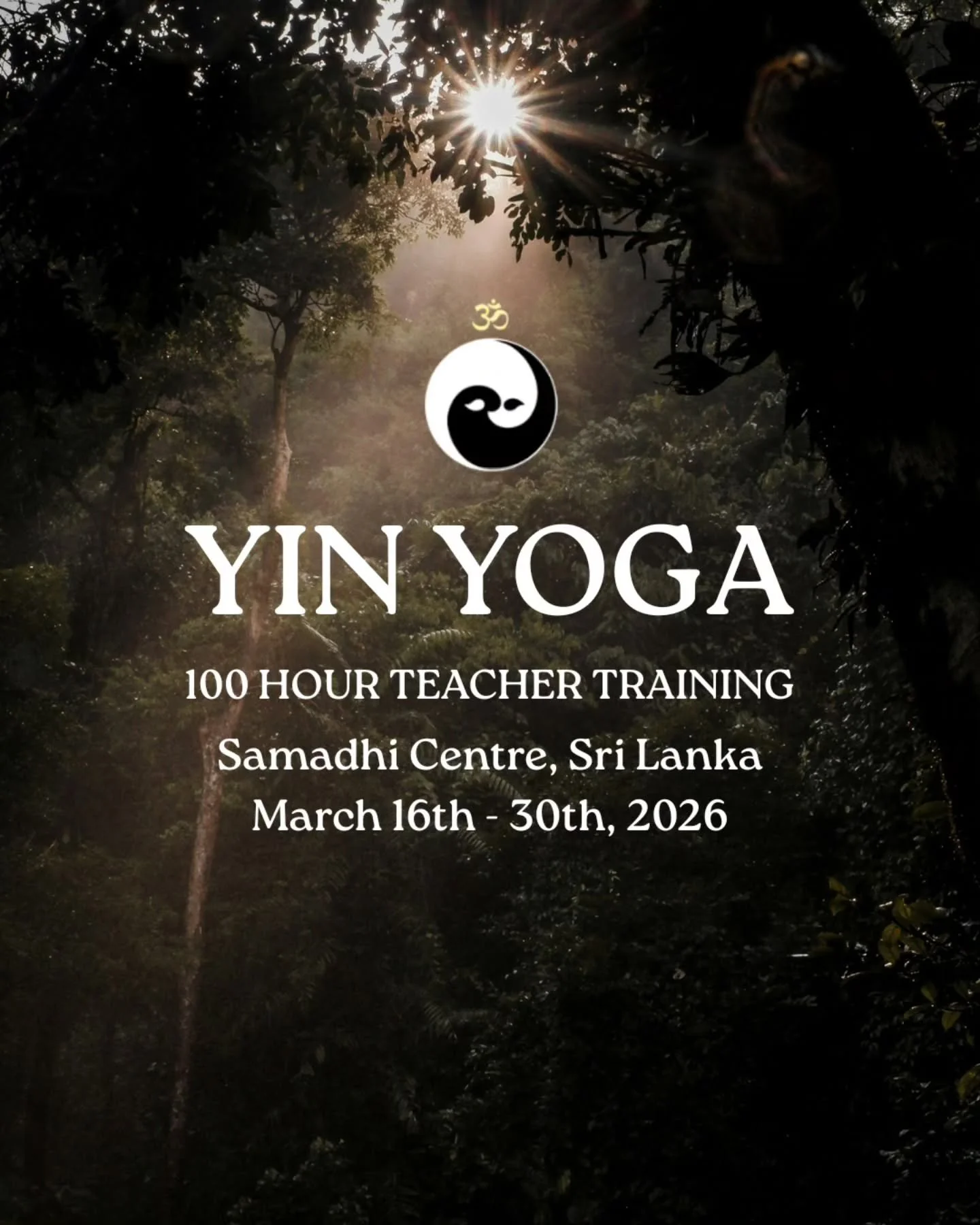 Sri Lanka 2026!

Retreat into the wilderness, harmonize with the rhythms of nature and immerse yourself in the practice of Yoga.&nbsp;&nbsp;

Learn to practice and teach Yin Yoga, Restorative Yoga, Yang/Yin, Relaxation, Breathwork and Meditation.

To