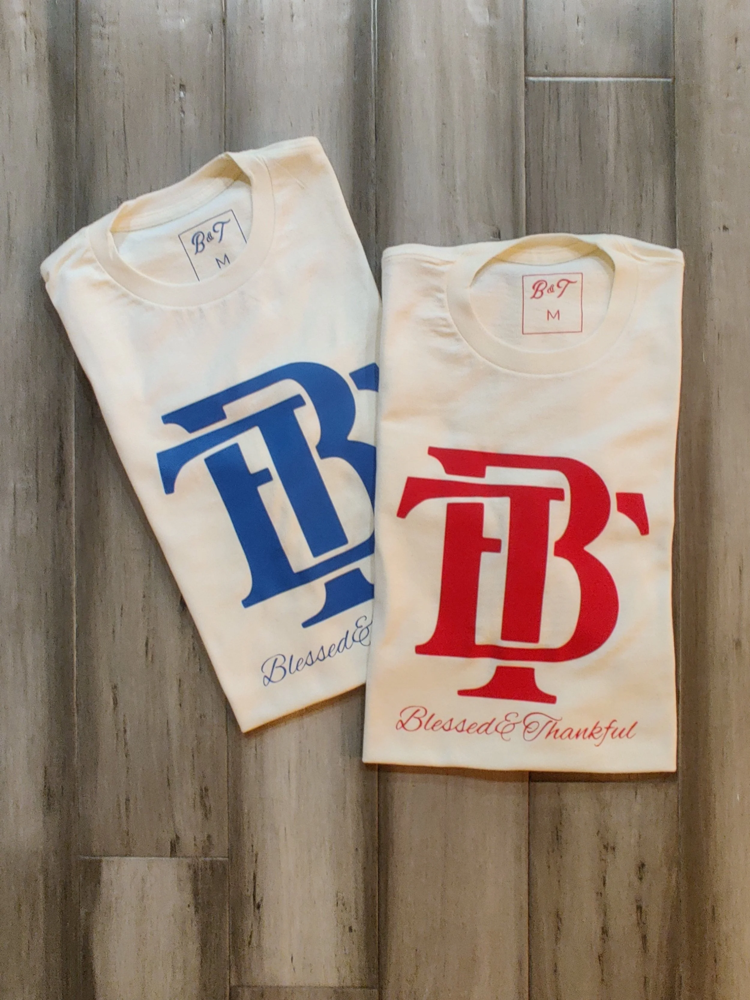 Blessed & Thankful Cream B&T Monogram T-shirt