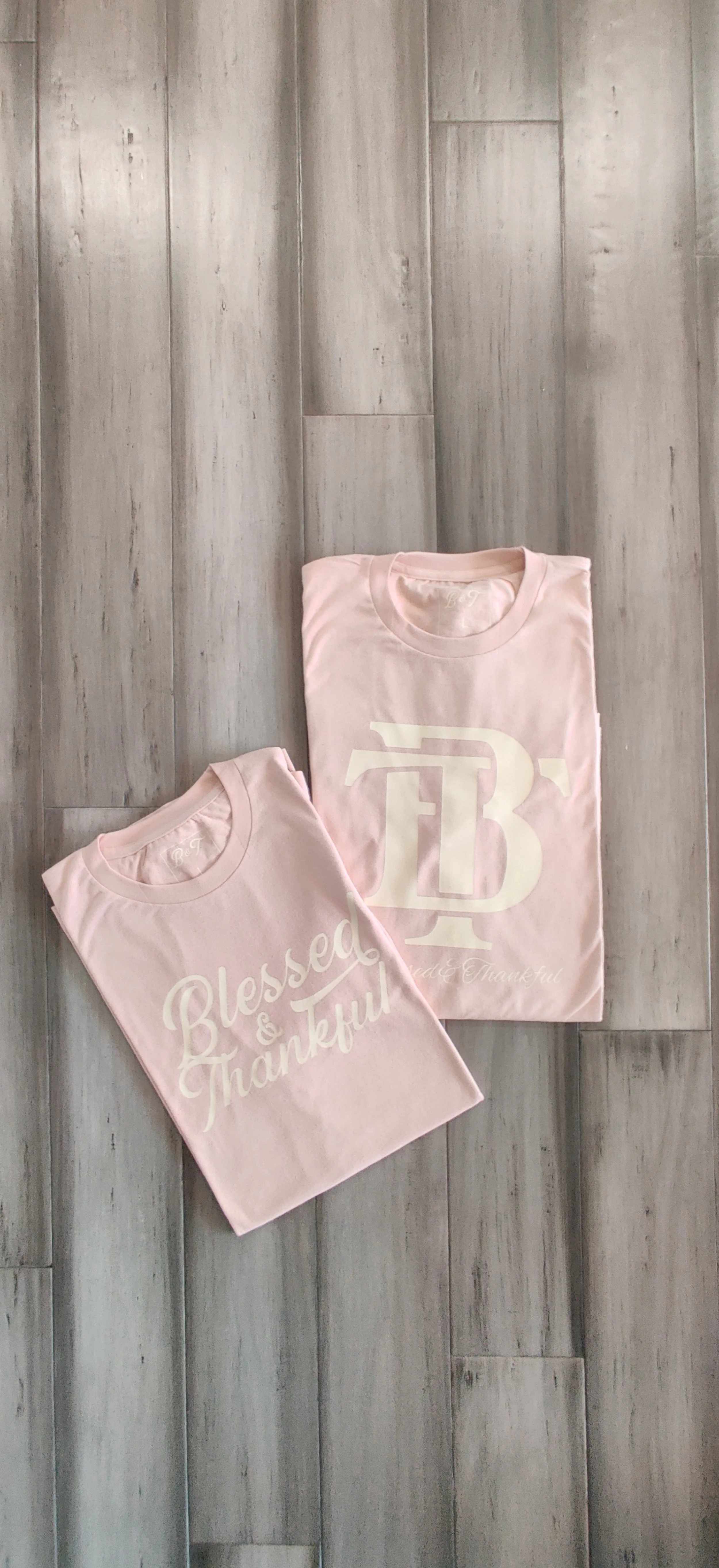 Blessed & Thankful Peach T-shirt