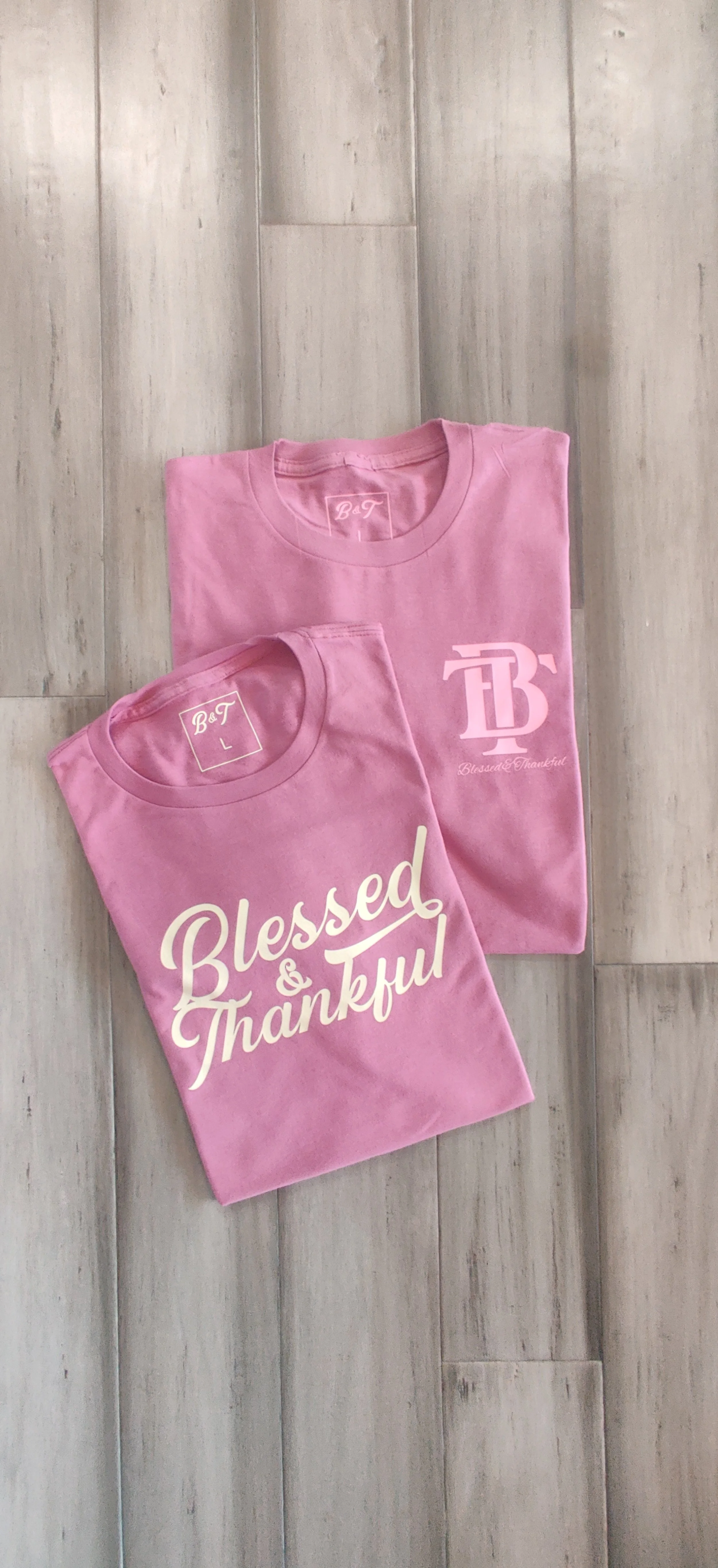 Blessed & Thankful Mauve T-shirt