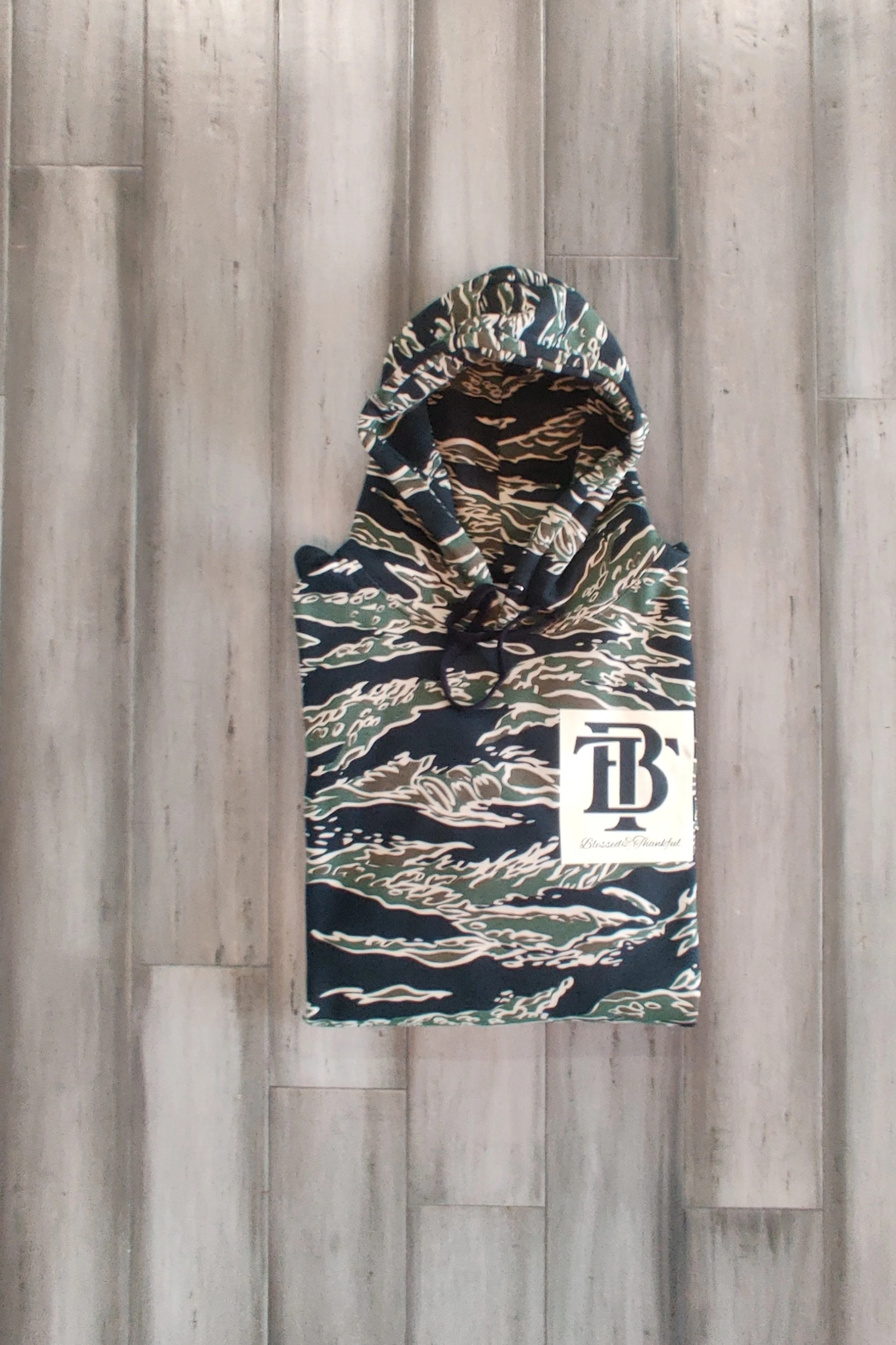 Blessed & Thankful Monogram Camo Hoodie