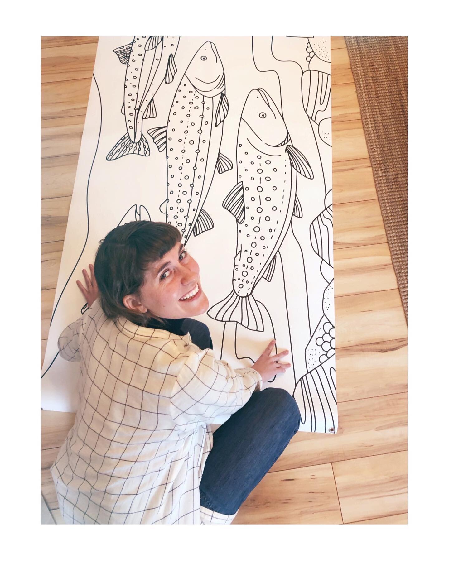 🐟🐟🐟🐟
We love drawing animals. this is a colour-in canvas banner to help spread awareness for our threatened trout friends here in Alberta. Give it a colour with @cpawssab at the Bow Habitat Station FISHtival on Feb 15th.