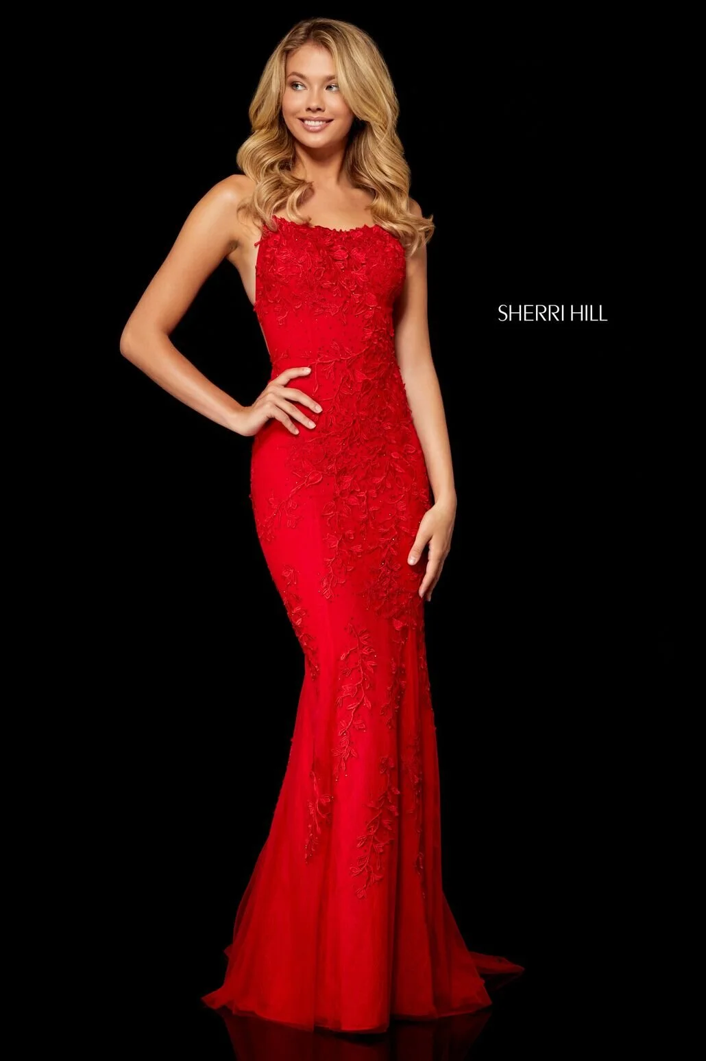 Sherri Hill — Black Tie \u0026 White Satin 