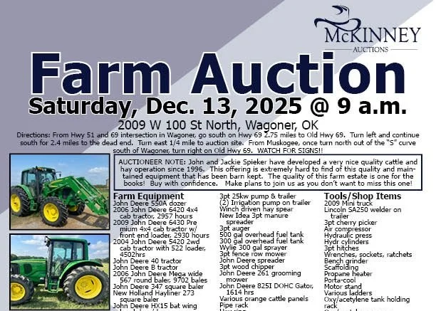 December 13, 2025, Farm Auction Pictures