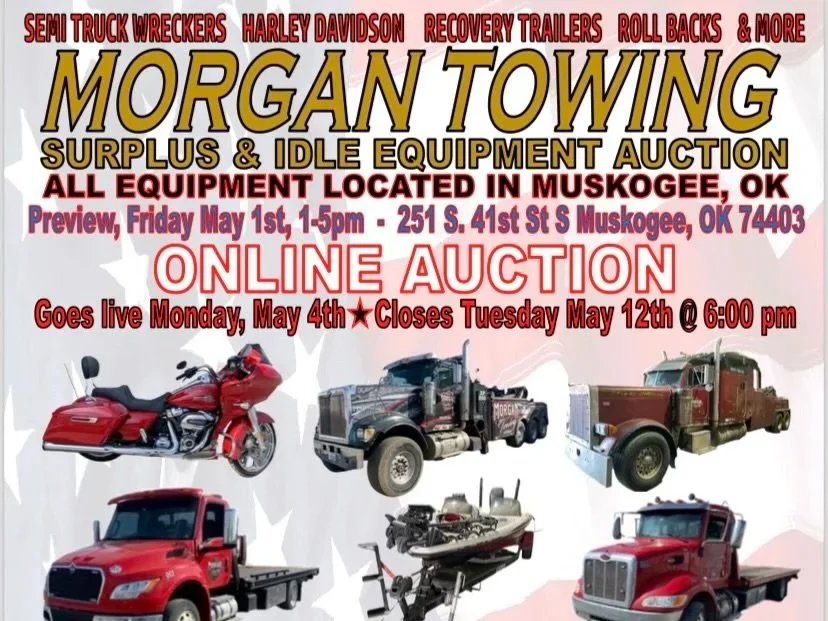 Morgan Towing Surplus &amp; Idle Equipment ONLINE Auction