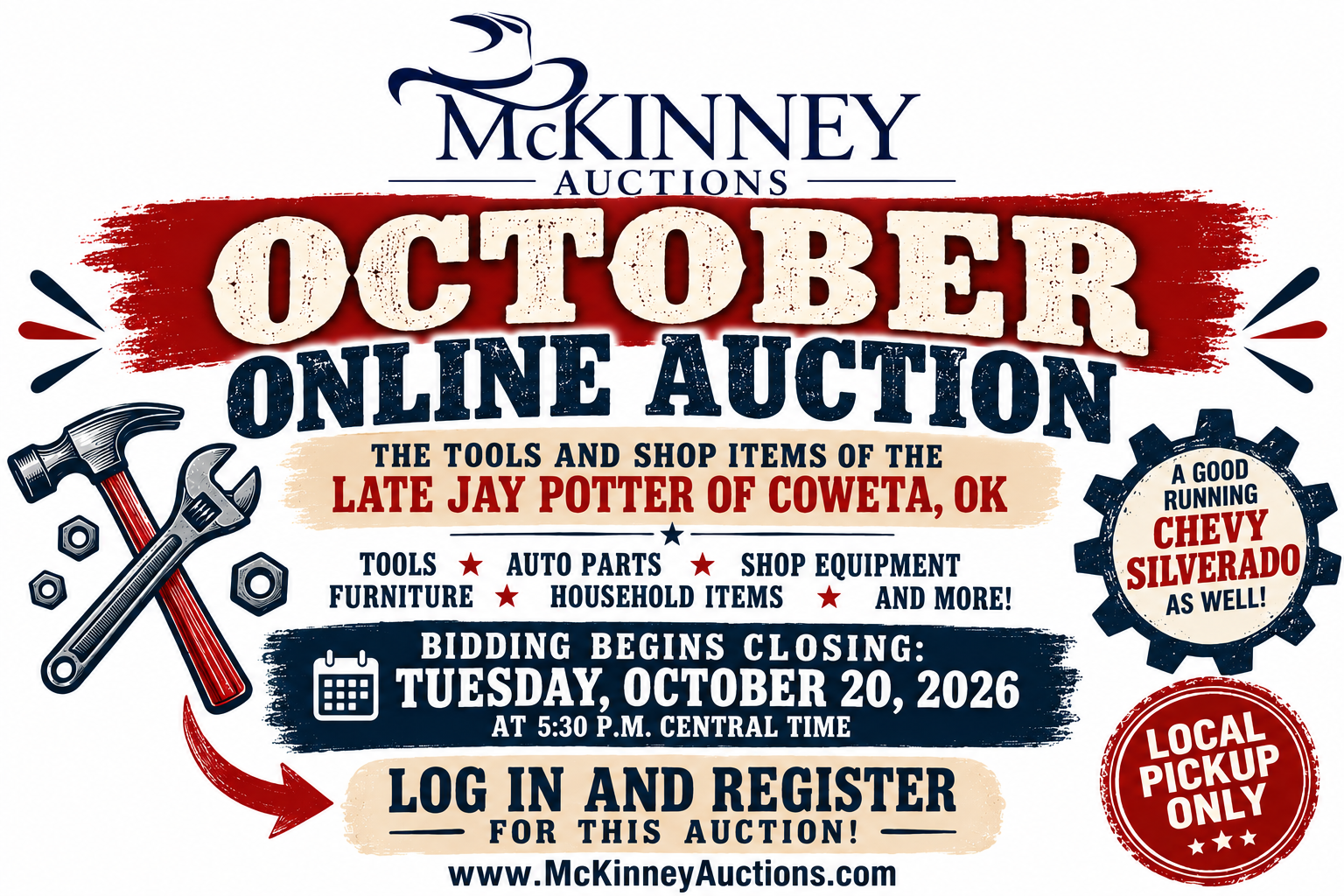 Online Auction - Tools, Auto Parts and Household Estate Auction