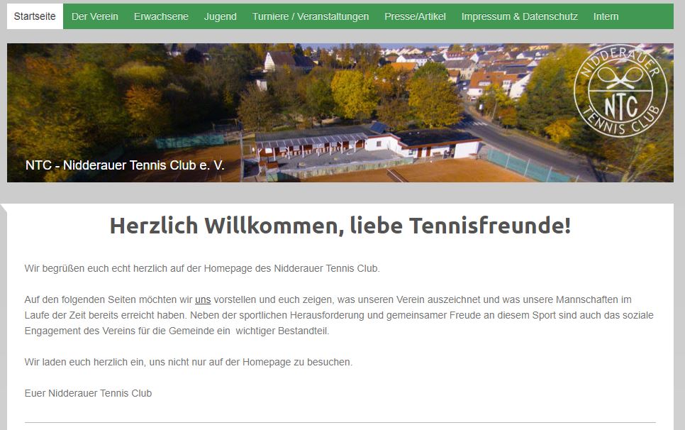 Zur Erinnerung: so sah unsere alte Webseite aus.
