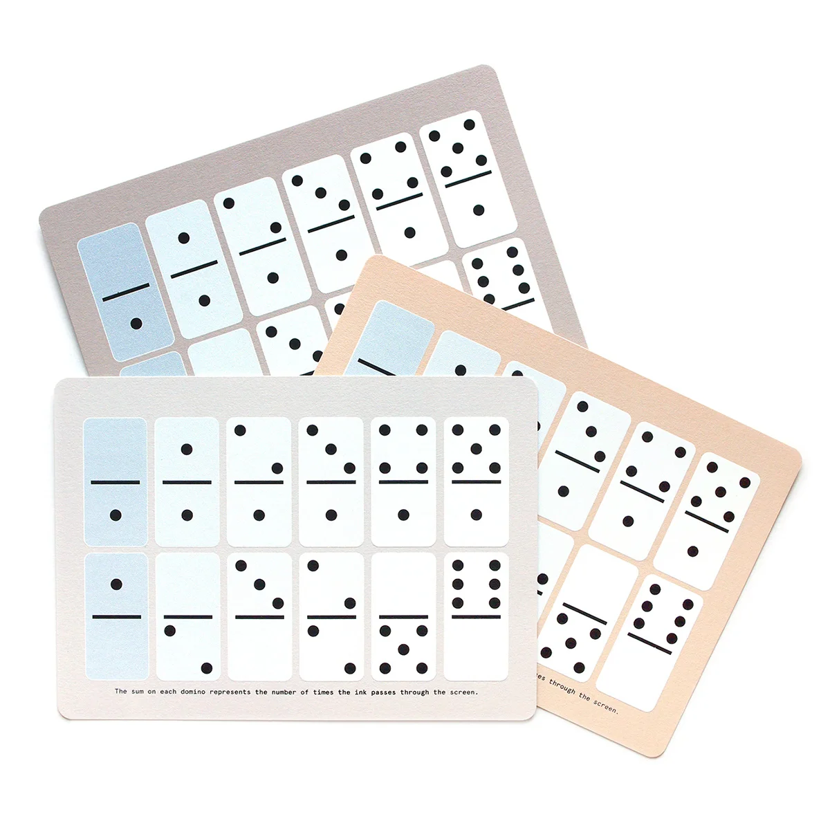 Counting Dominoes — miniprint (white)