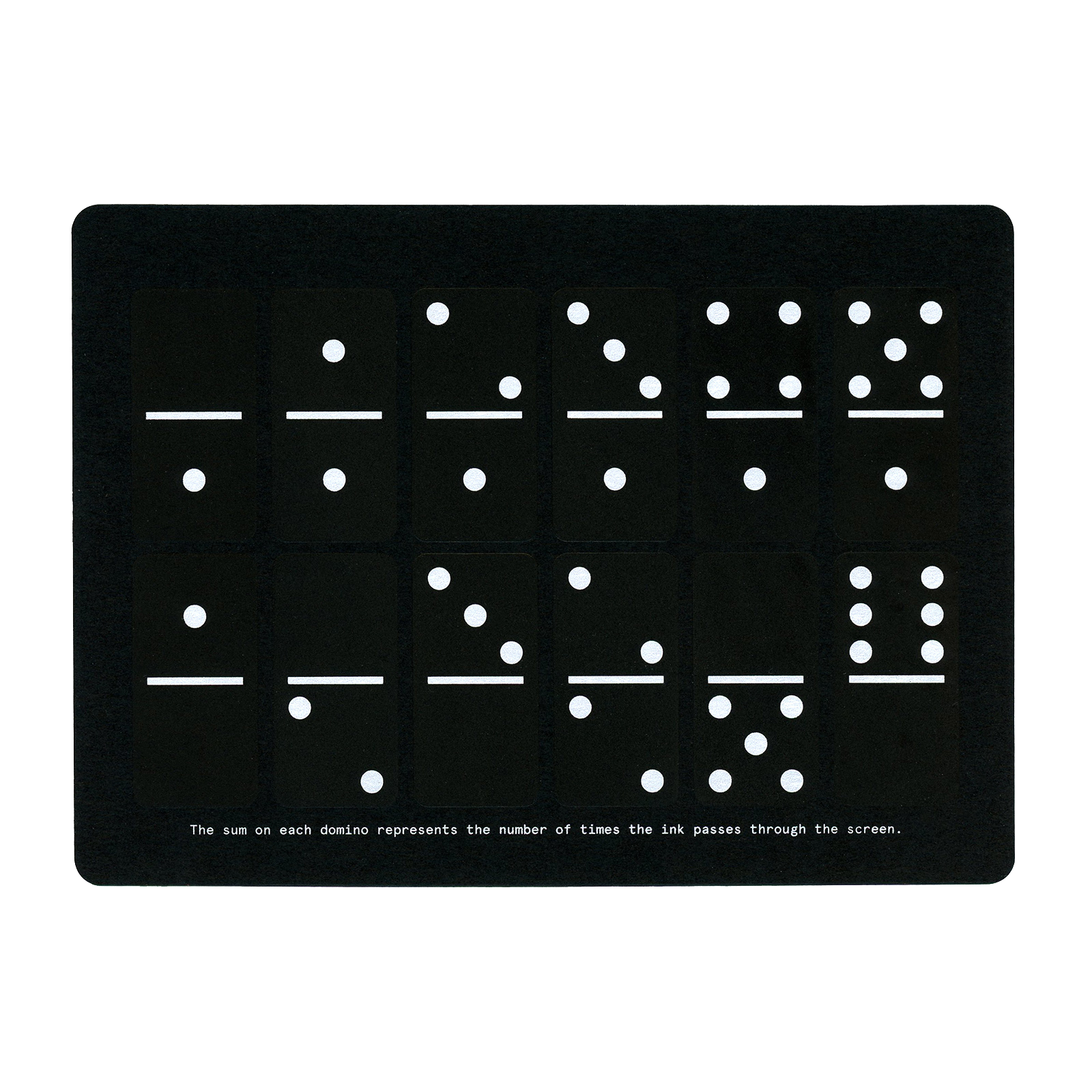 Counting Dominoes — miniprint (black)
