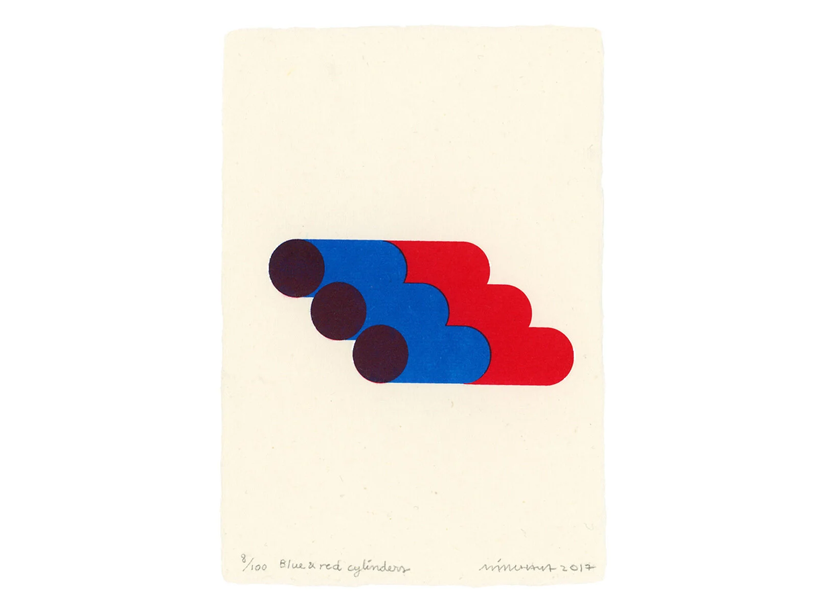 Minchaya—Blue & red cylinders(2017).jpg