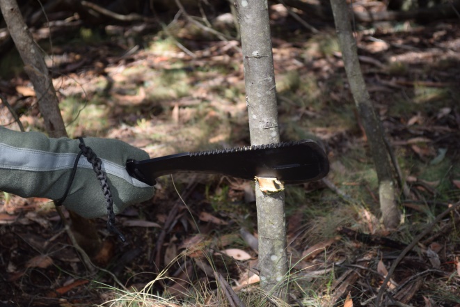 The Heiman Hatchet has a curved spine like a kukri. The front edge of the Heiman Hatchet comprises concave and convex edges which can be used as an axe, machete and a knife. Buy Now