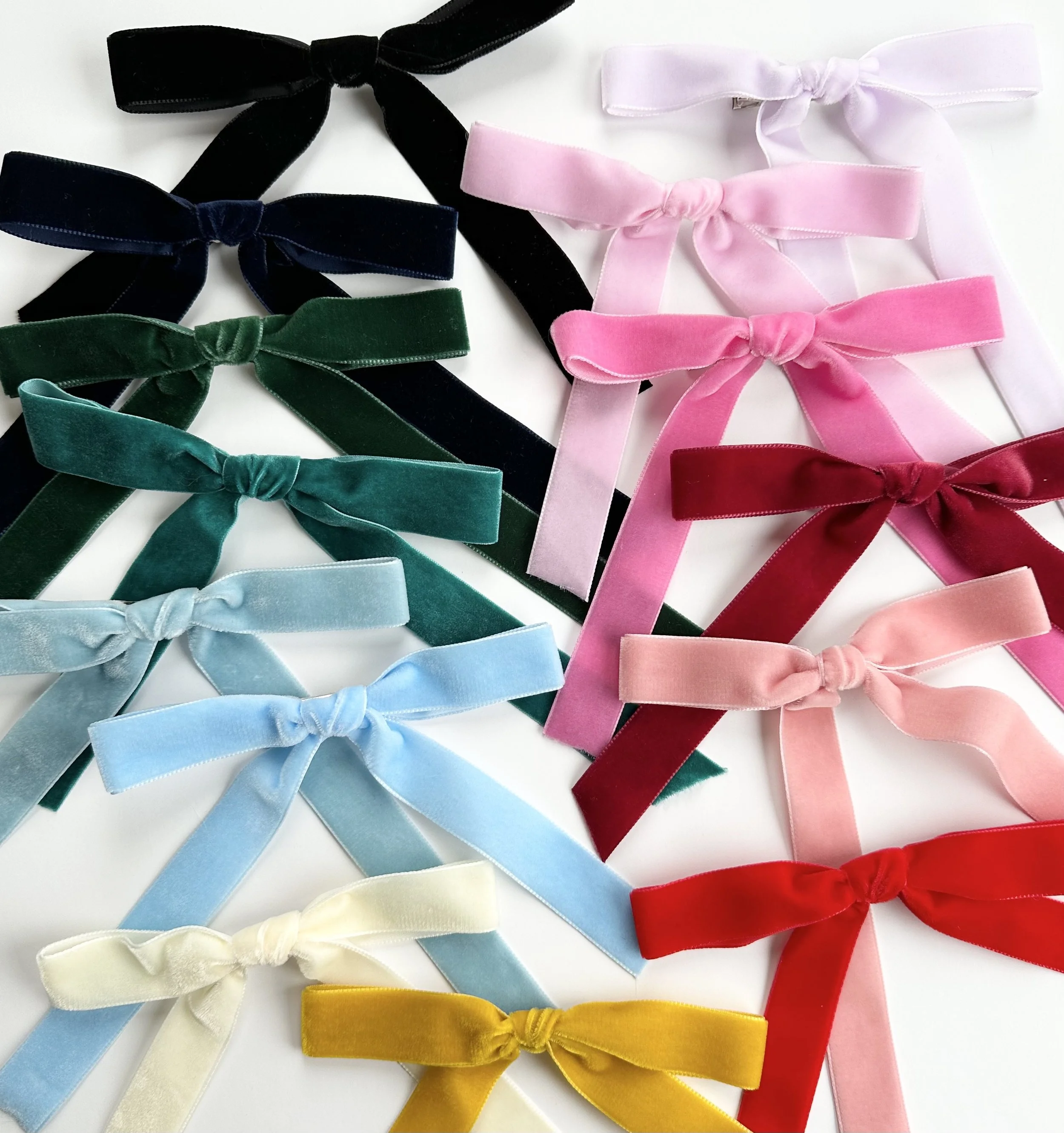 VELVET PEARL HAIR BOWS