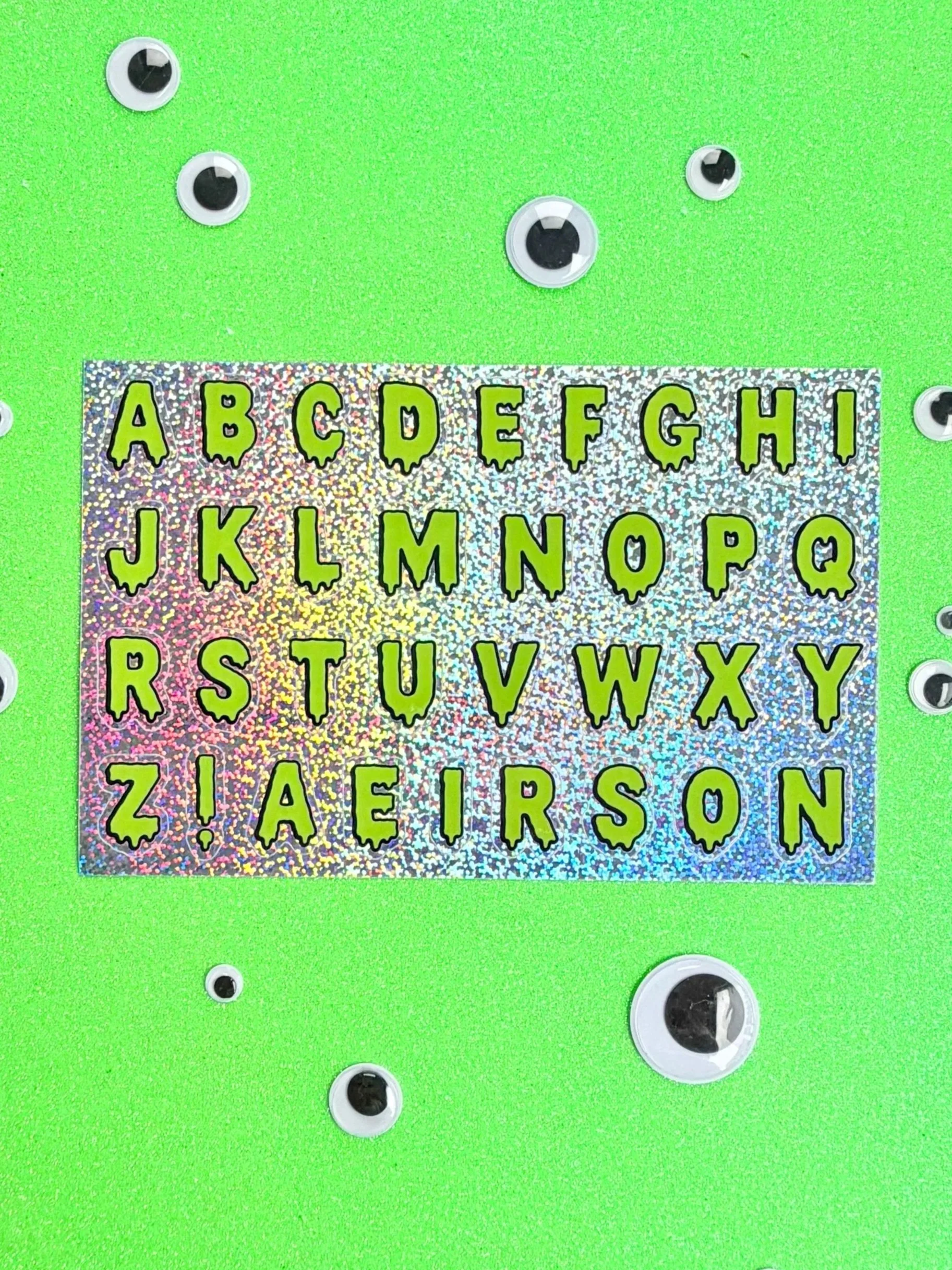 SPOOKY SLIME ALPHABET STICKERS