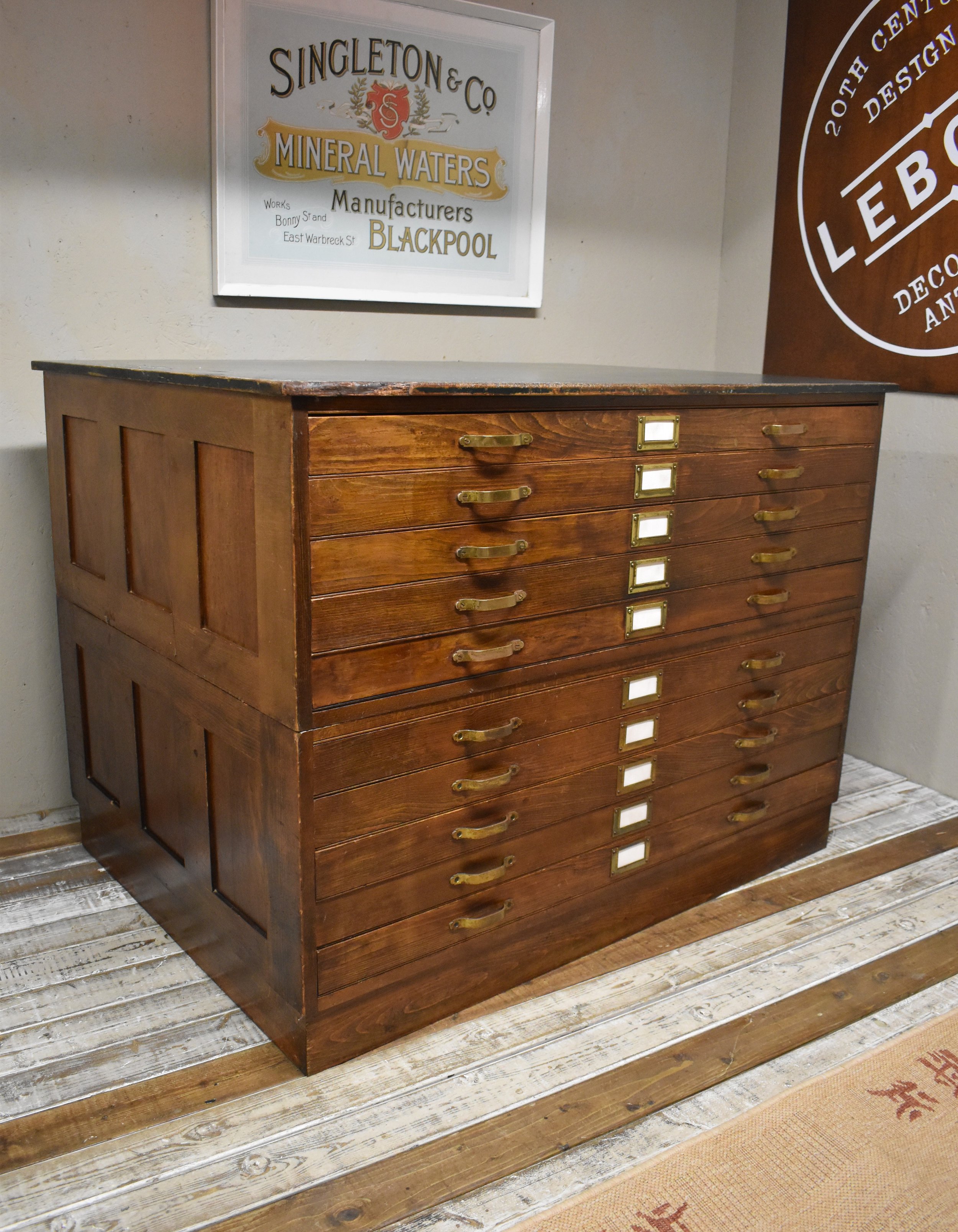 Vintage Architects Plans Chest