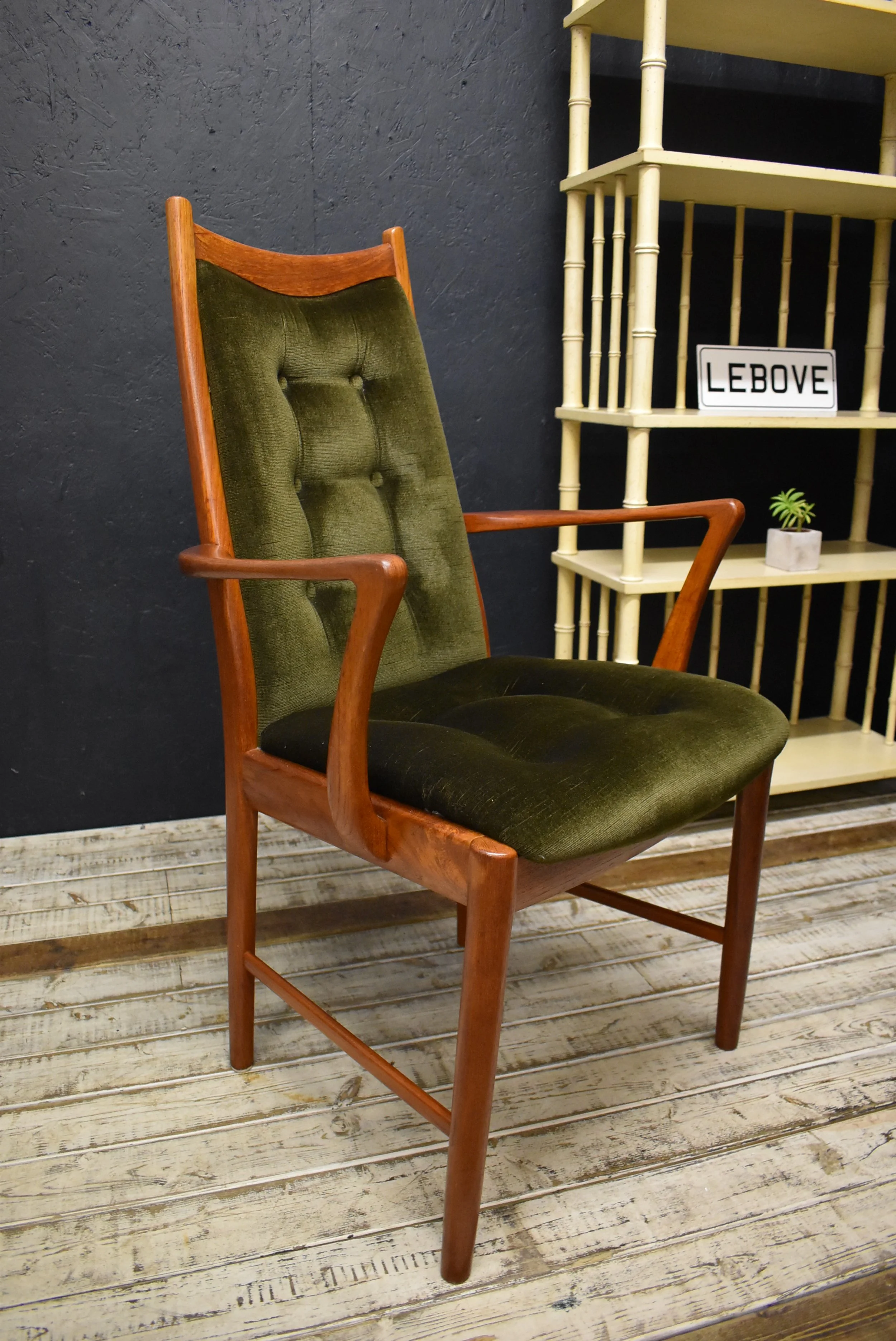 Mid Century Macintosh Open Arm Reading / Desk Chair
