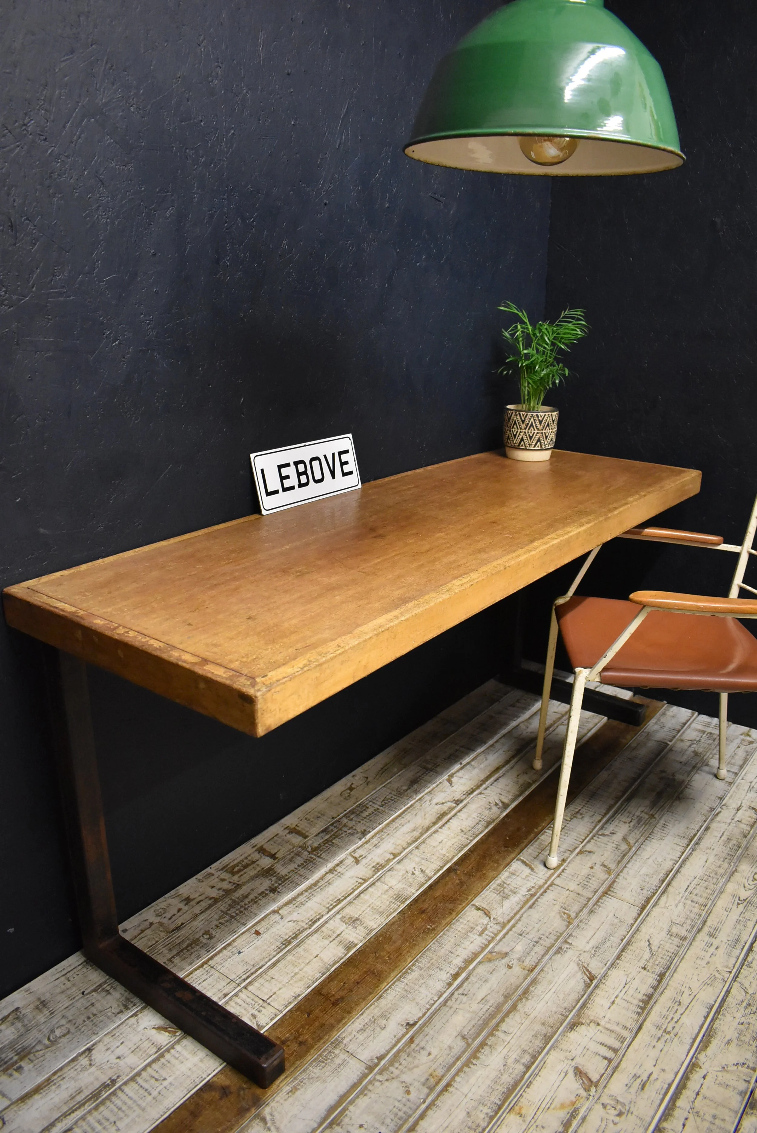 Vintage Industrial Mid Century Table Desk x 2