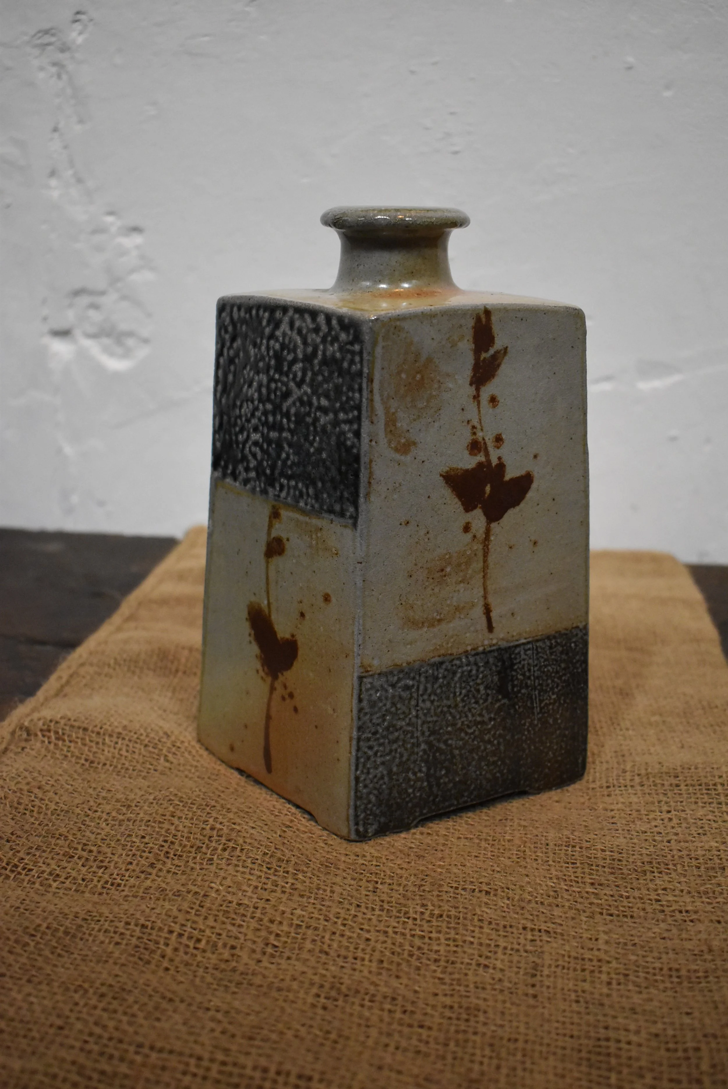 Phil Rogers Studio Pottery - Large Slab Stoneware Vase