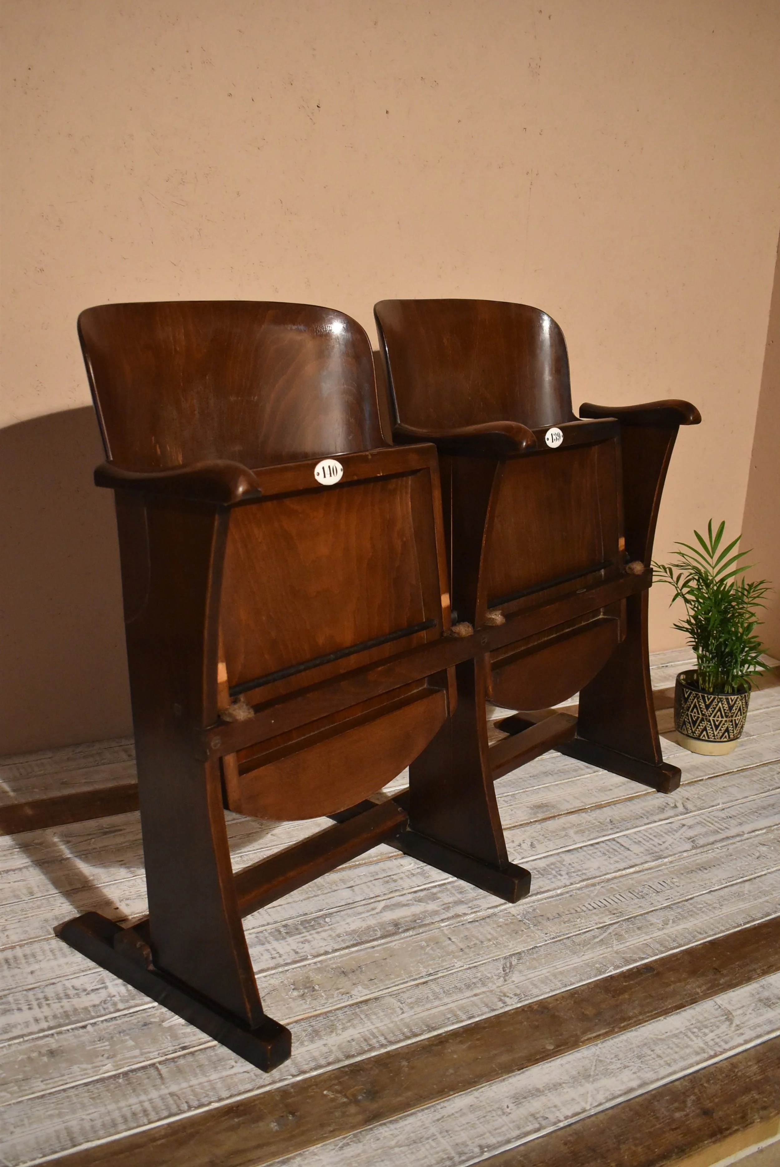Pair of Thonet Theatre Cinema Seats