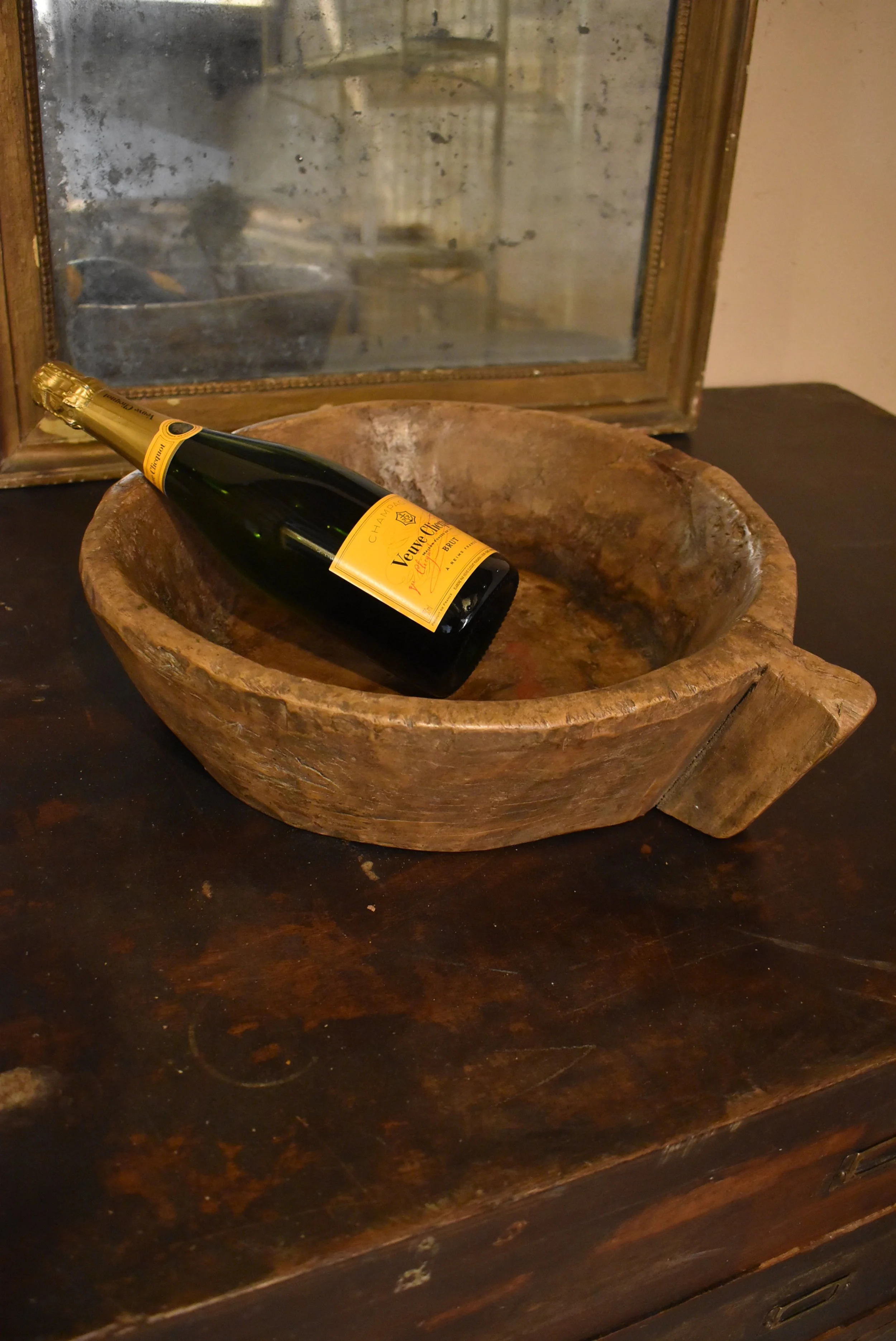 Antique Elm Dough Bowl