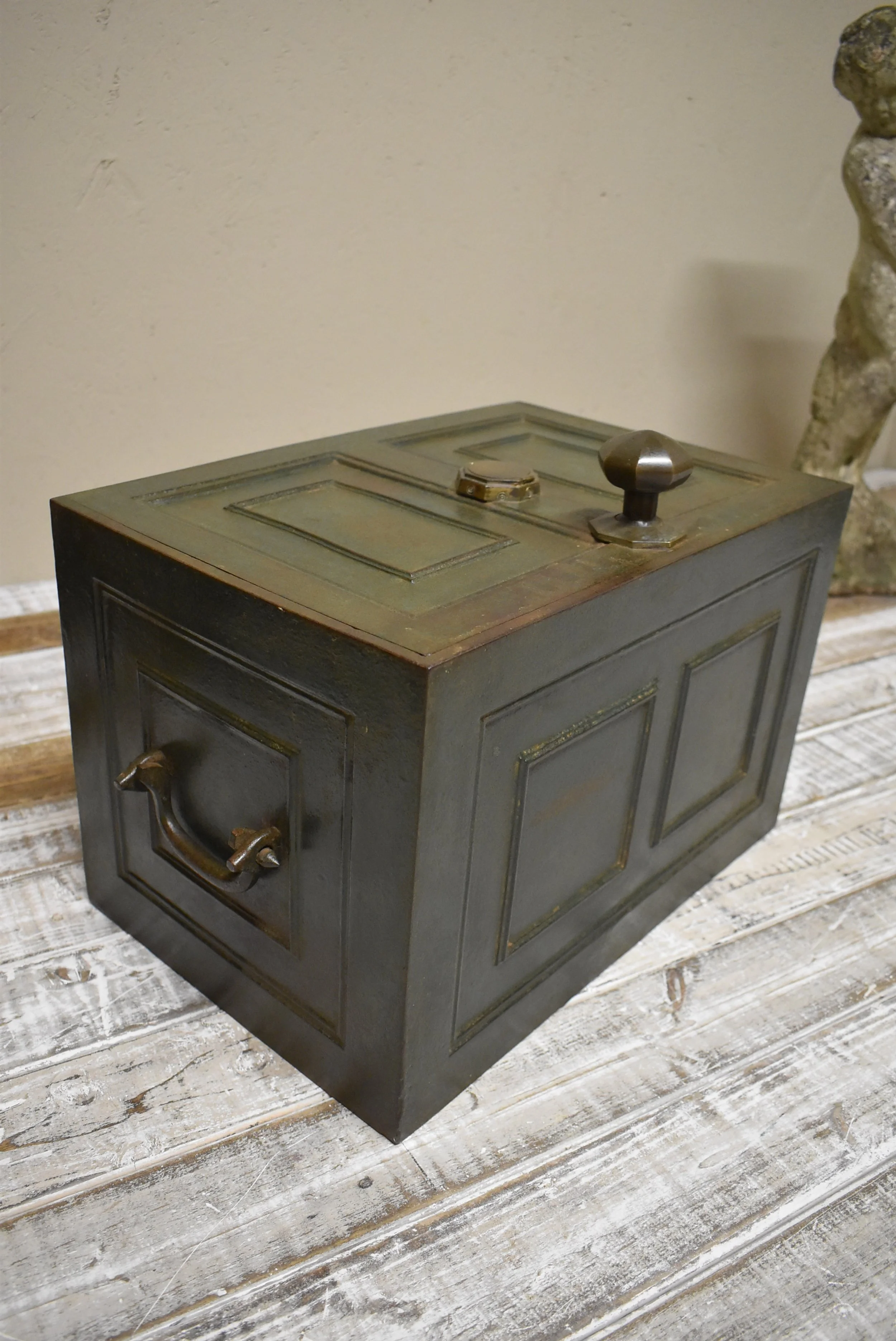Antique Cast Iron Coalbrookdale Strongbox Safe - Trunk Chest