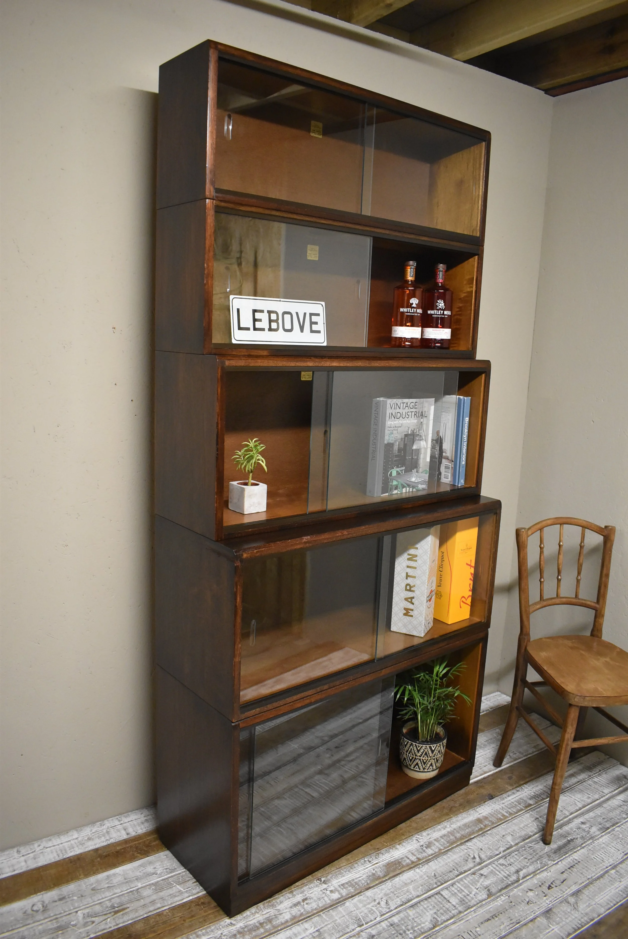 Simplex 1960s Stacking Library Display Bookcase.