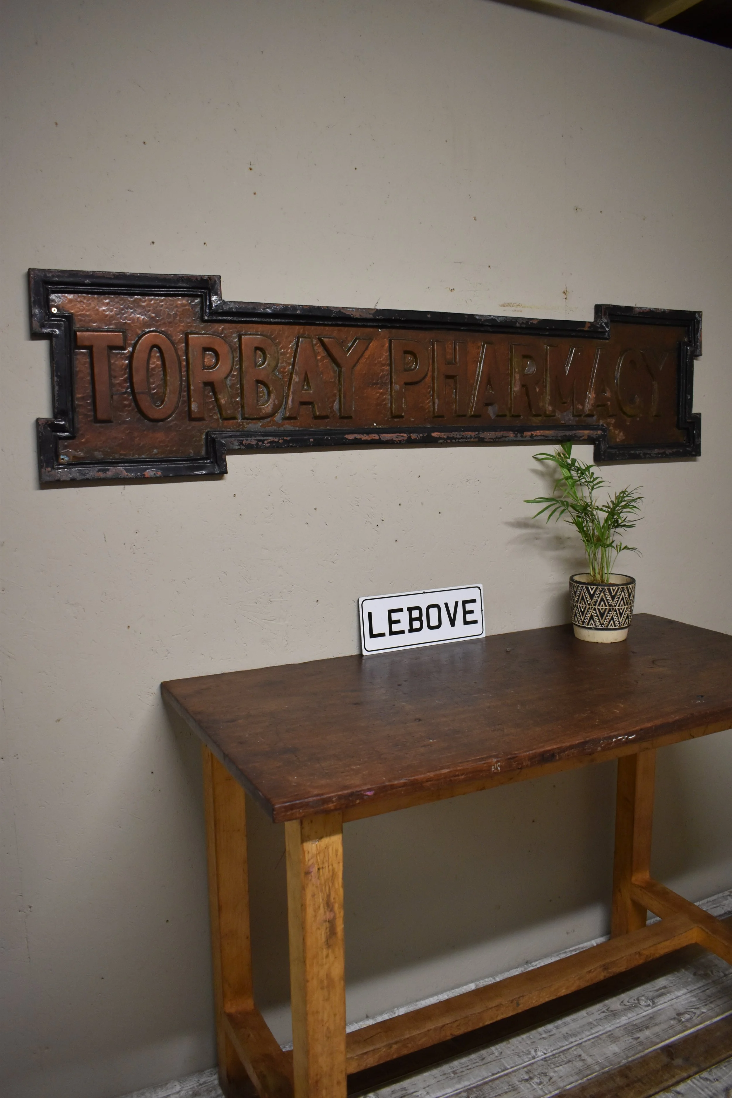 Pharmacy Chemist Advertising Copper Shop Sign - Art Deco - Arts & Crafts