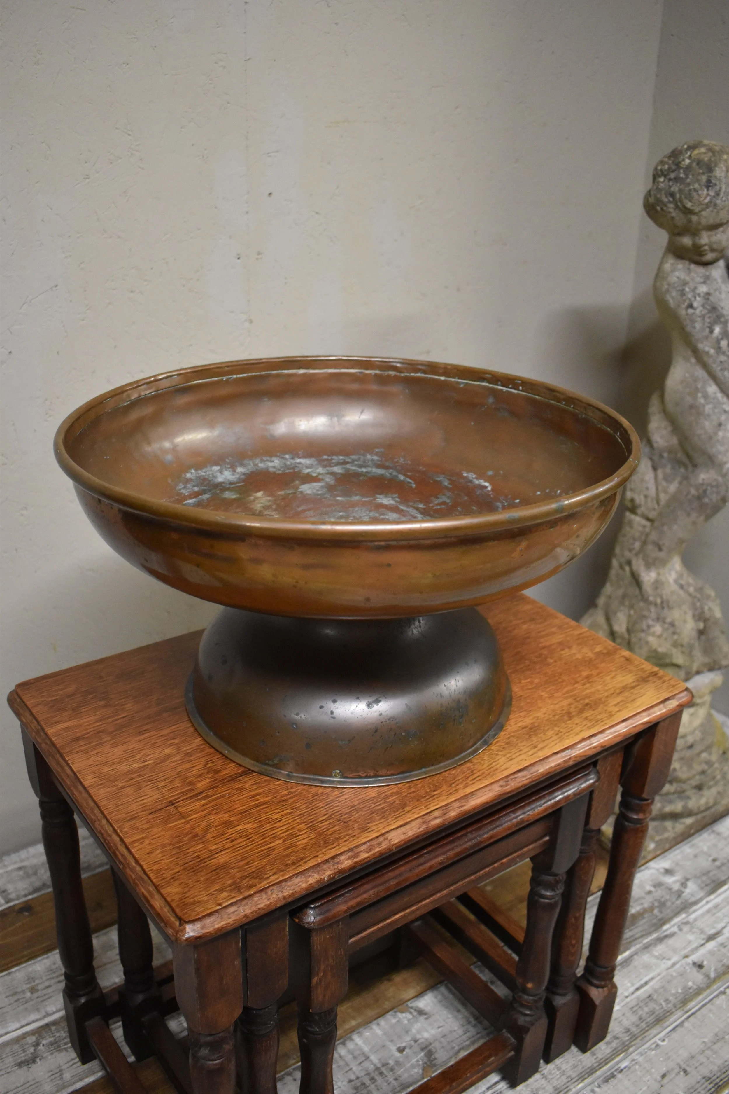 Large 19th Century Copper Church Chalice Bowl  - Centrepiece